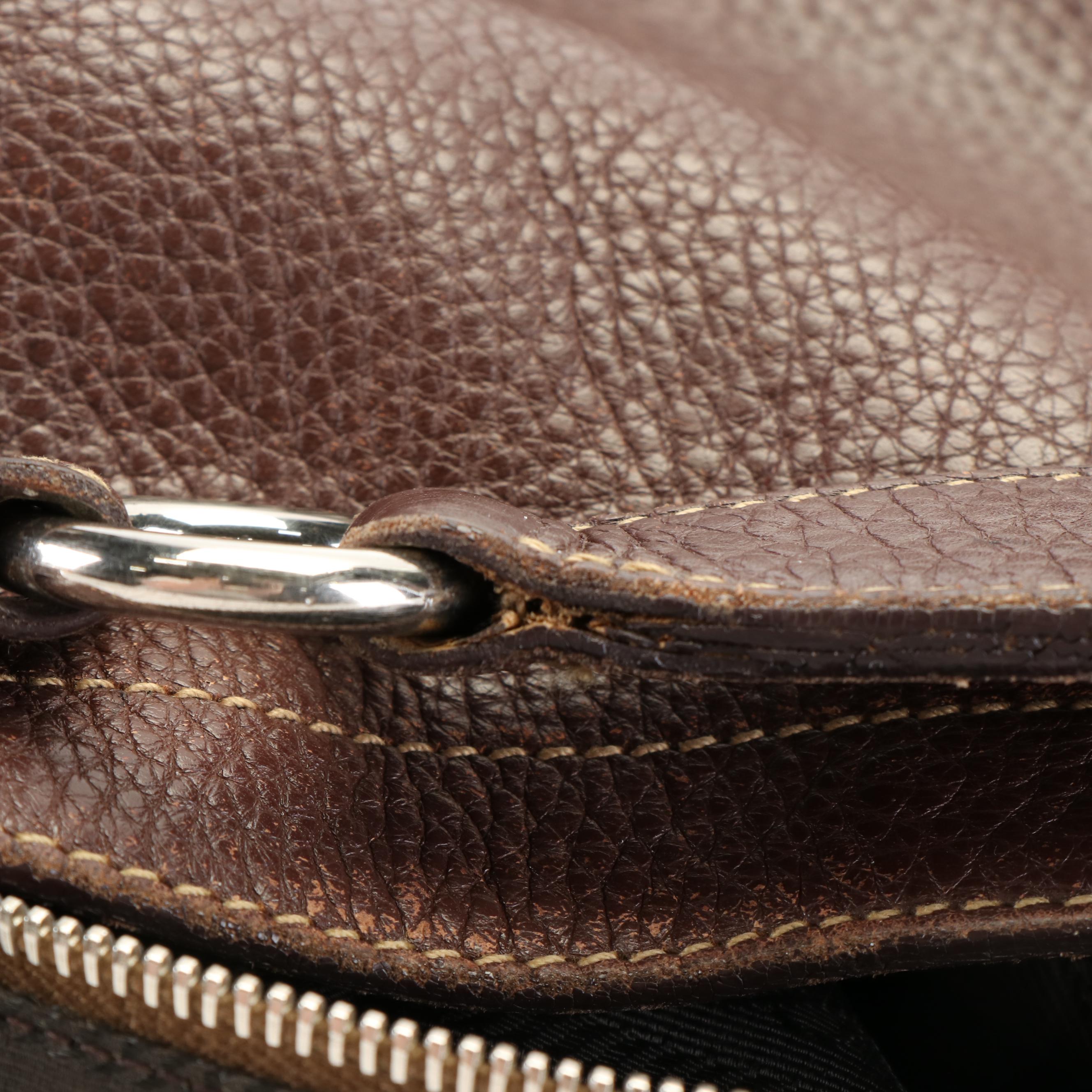 Prada Shoulder Bag in Brown Vitello Daino Leather