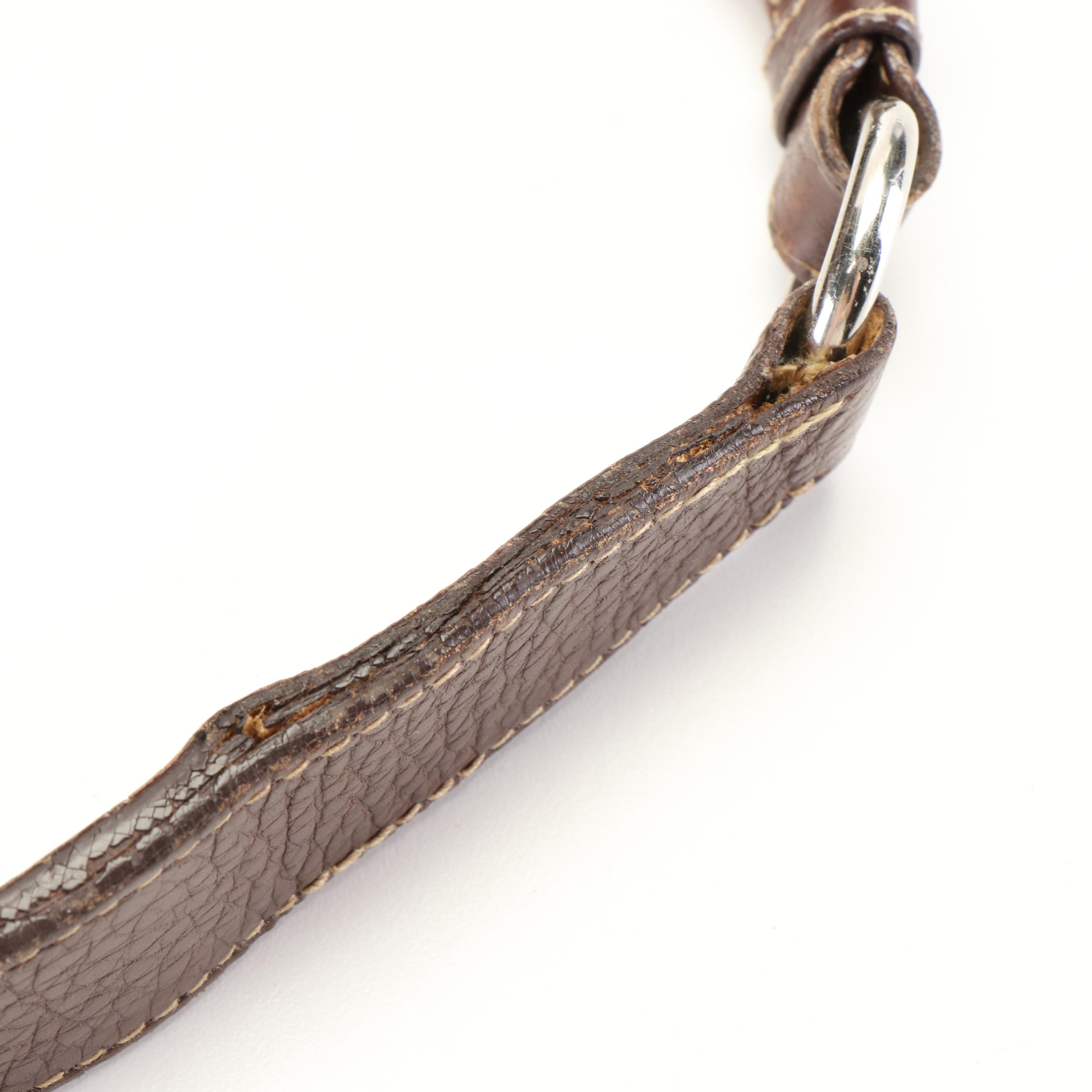 Prada Shoulder Bag in Brown Vitello Daino Leather