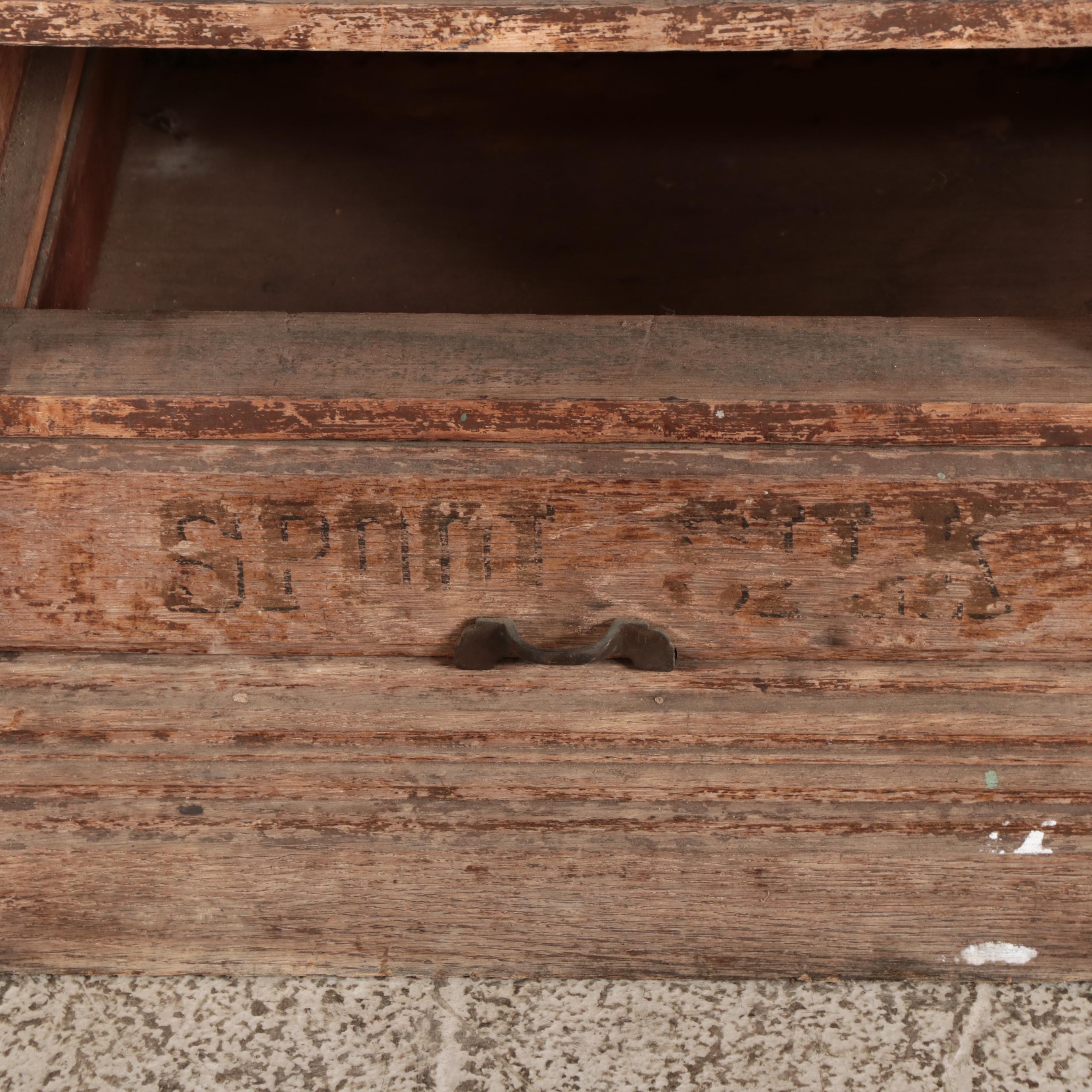 Belding Bros & Co Victorian Wooden Mercantile Spool Cabinet