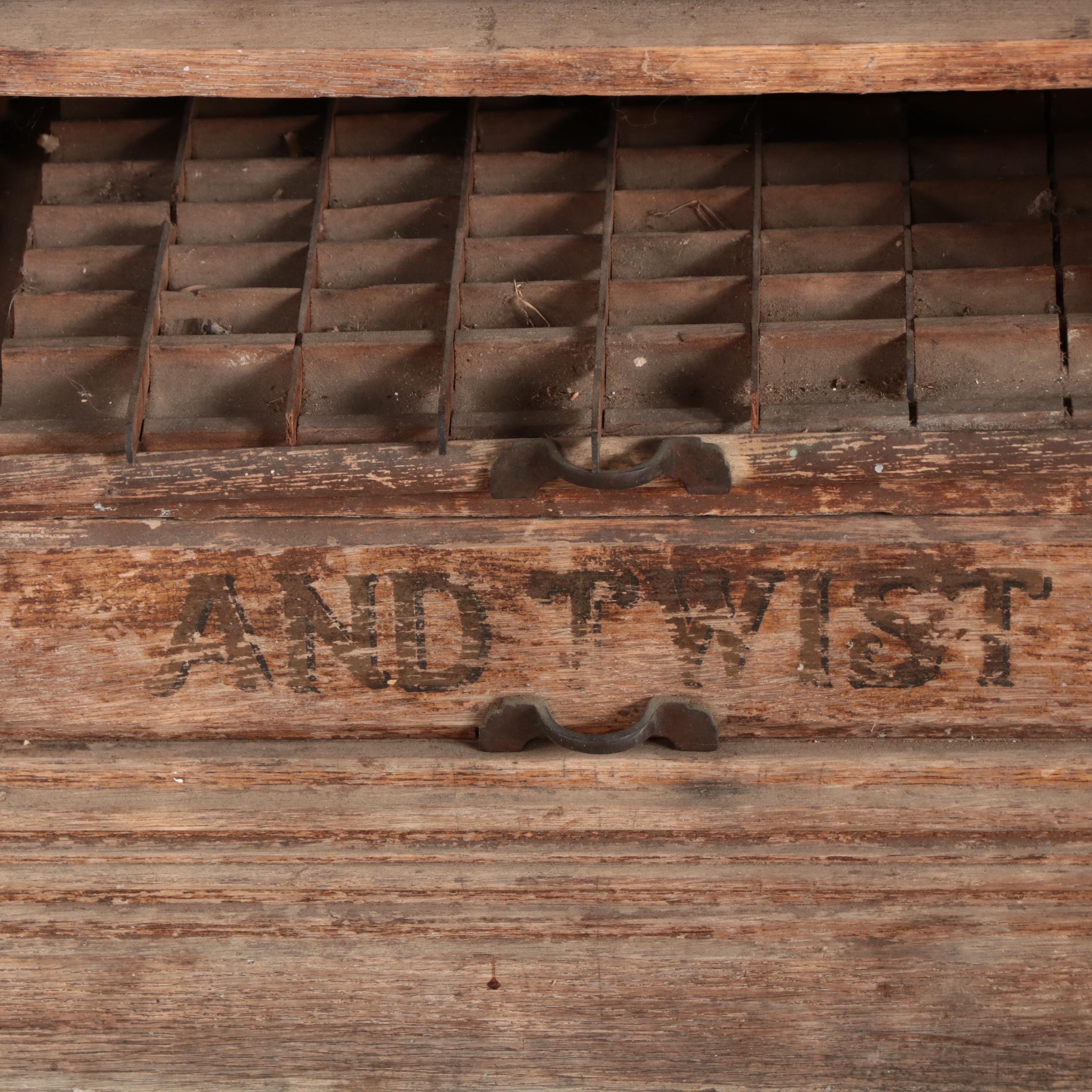Belding Bros & Co Victorian Wooden Mercantile Spool Cabinet