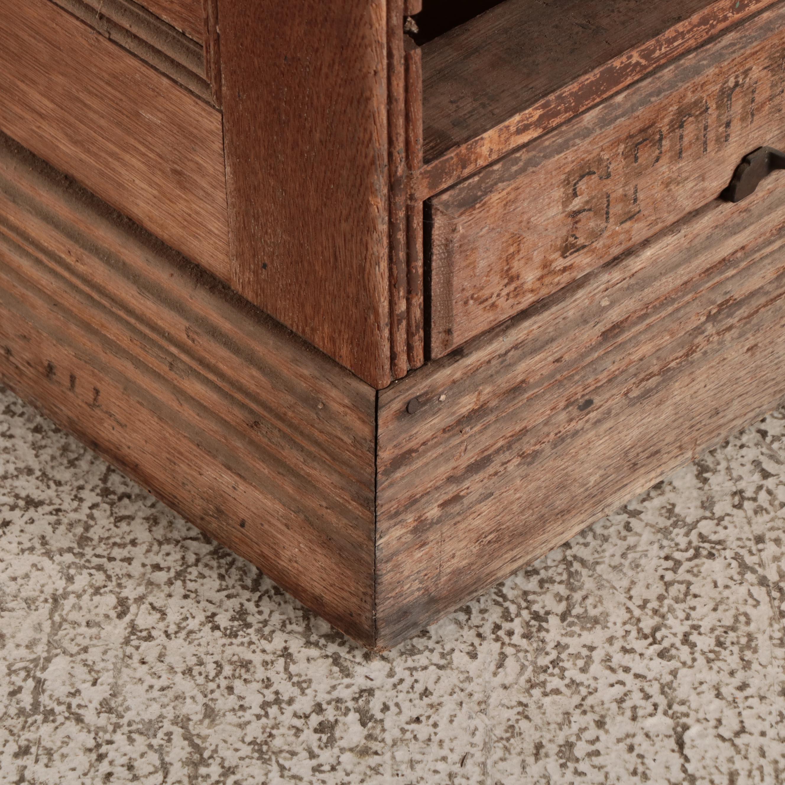 Belding Bros & Co Victorian Wooden Mercantile Spool Cabinet