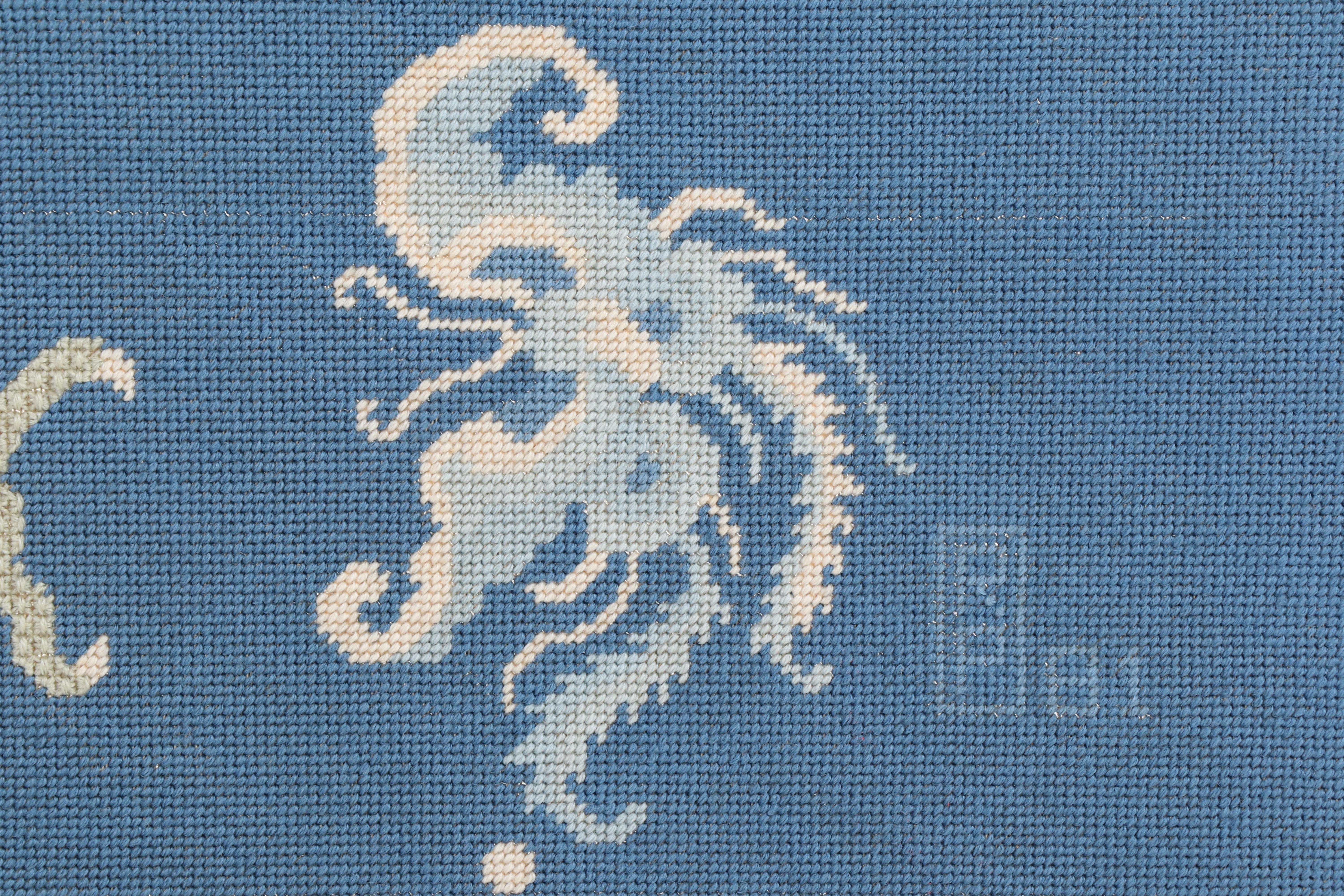 Large-Scale Needlepoint Embroidery of Chinese Dragon, 1981