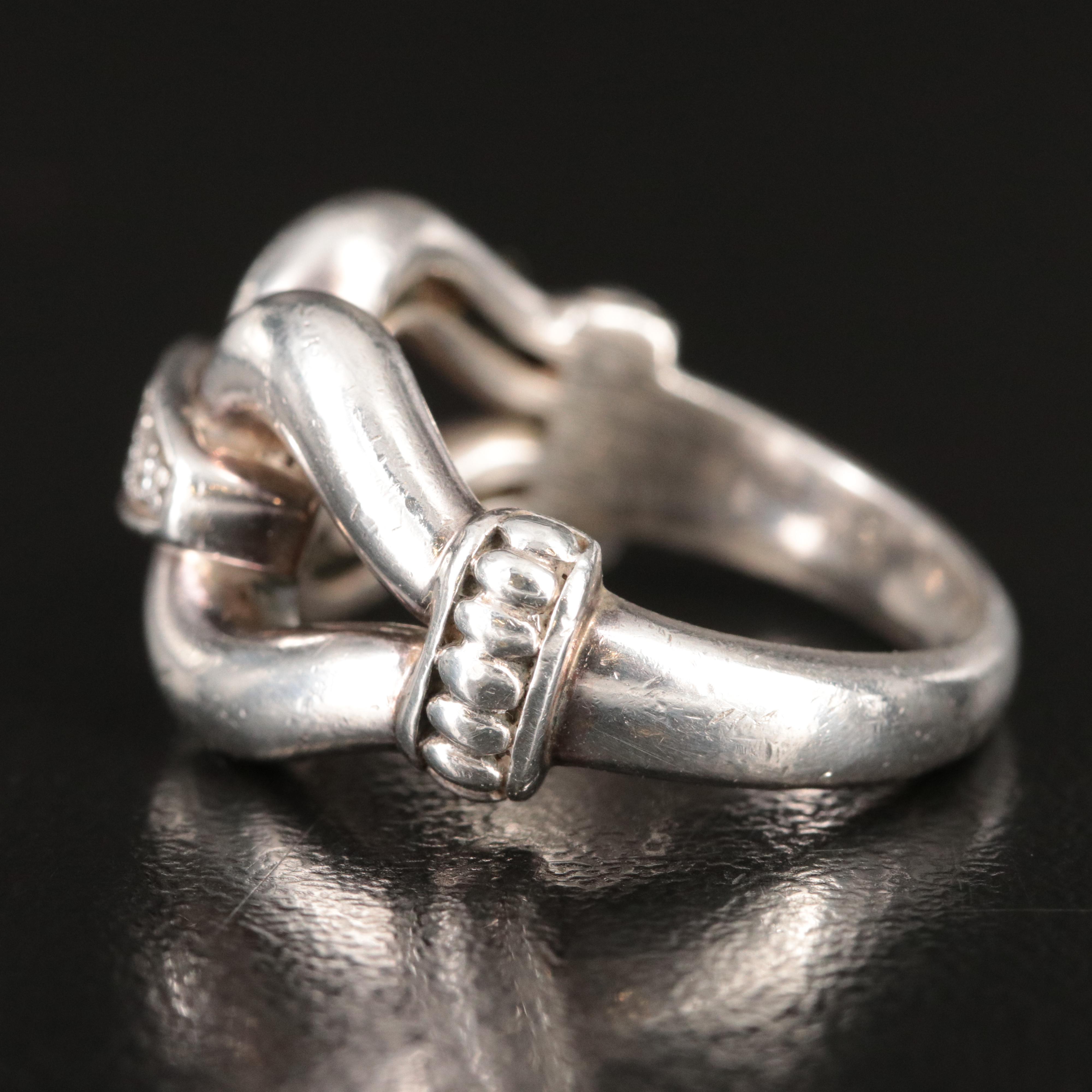 Lagos Derby Sterling Ring with Diamond Accents