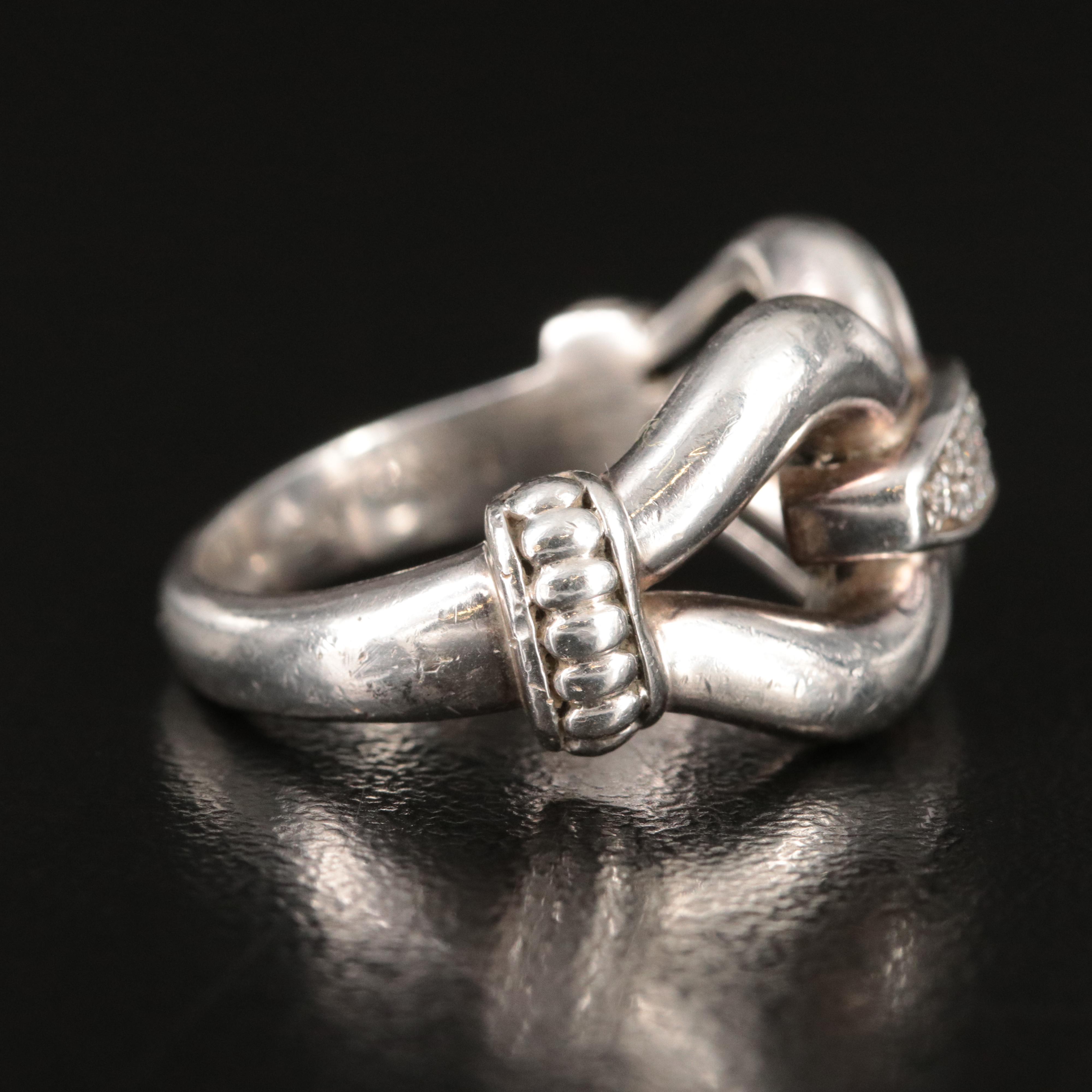 Lagos Derby Sterling Ring with Diamond Accents