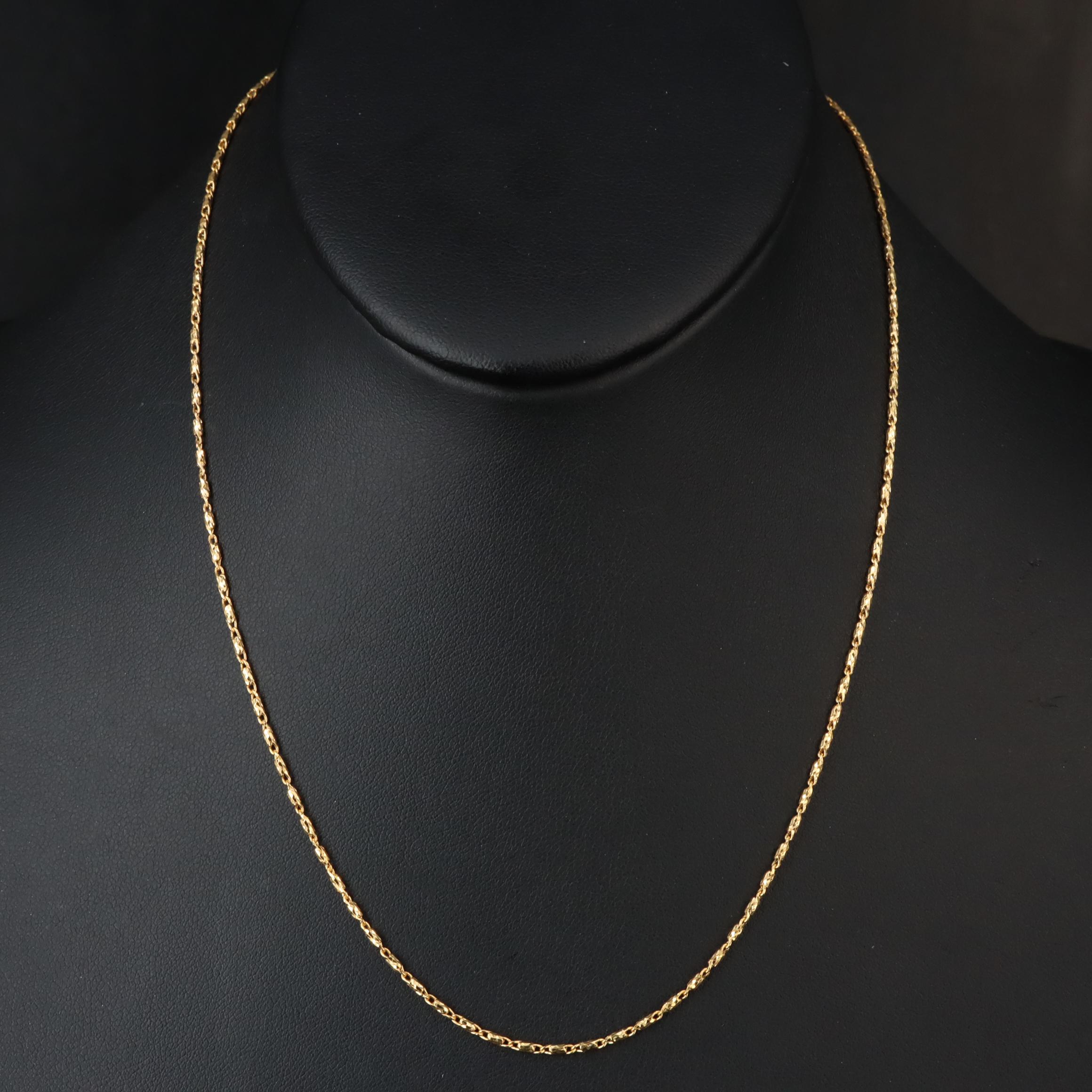 14K Fancy Link Chain Necklace