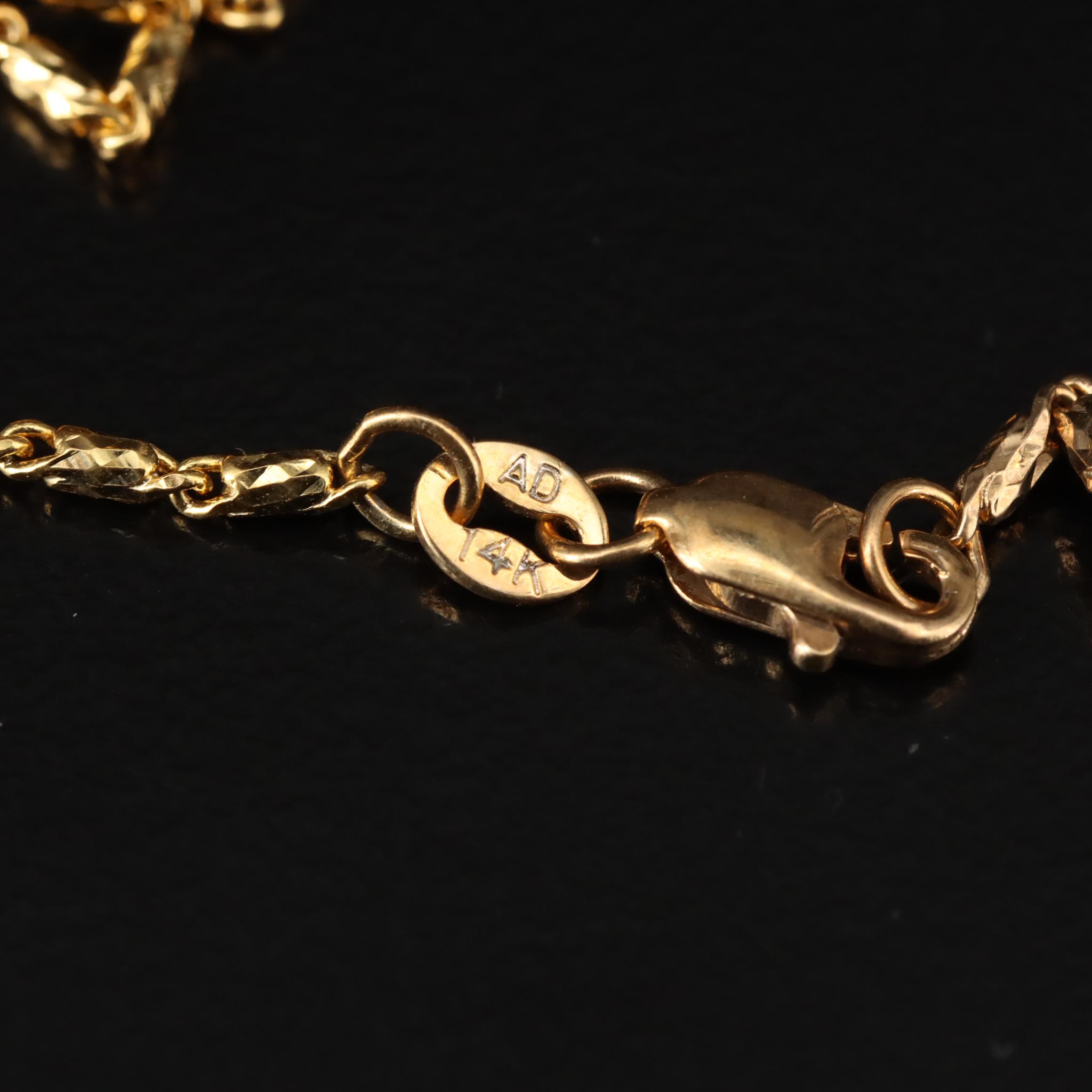 14K Fancy Link Chain Necklace