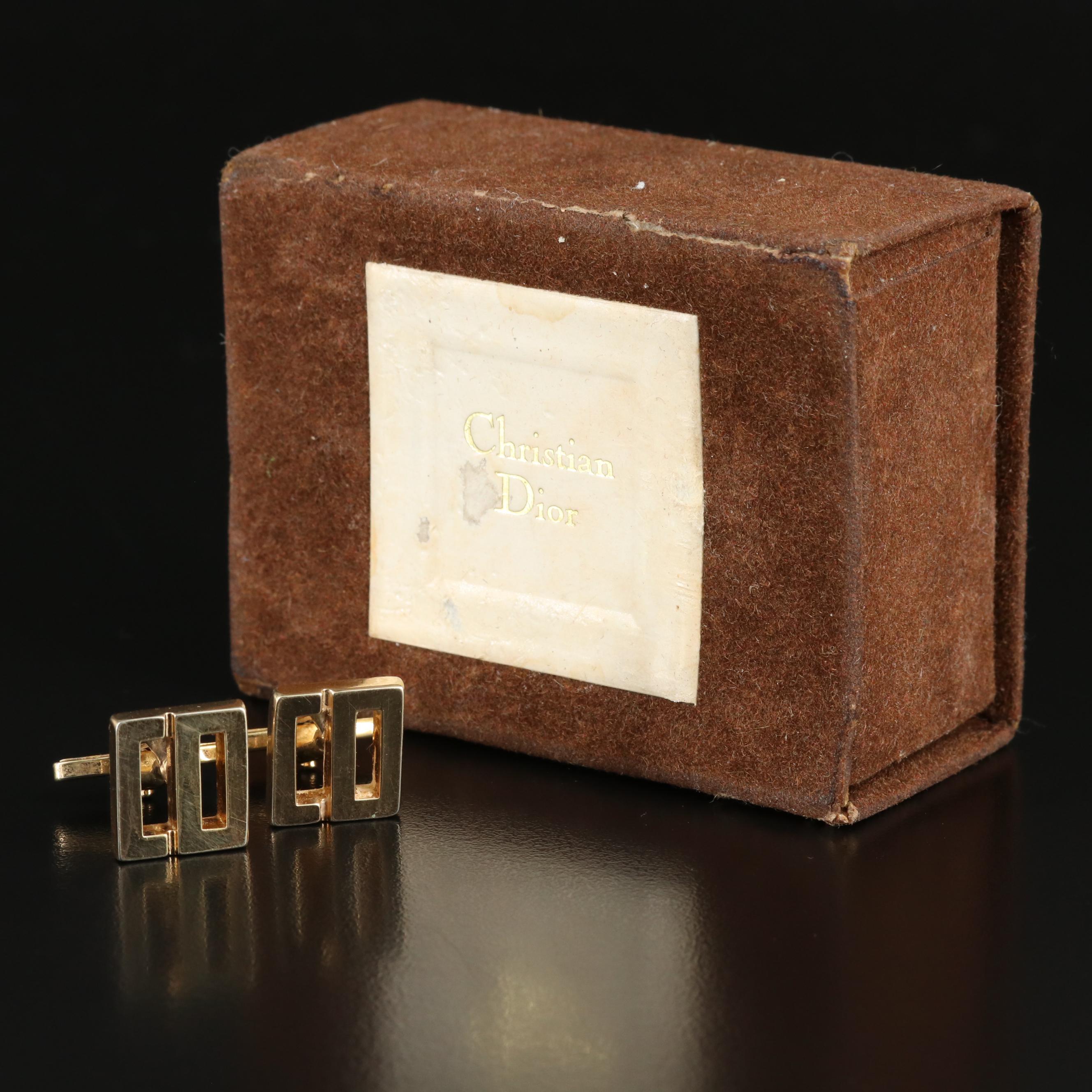 Christian Dior Logo Cufflink and Mario Valentino Pendant Necklace