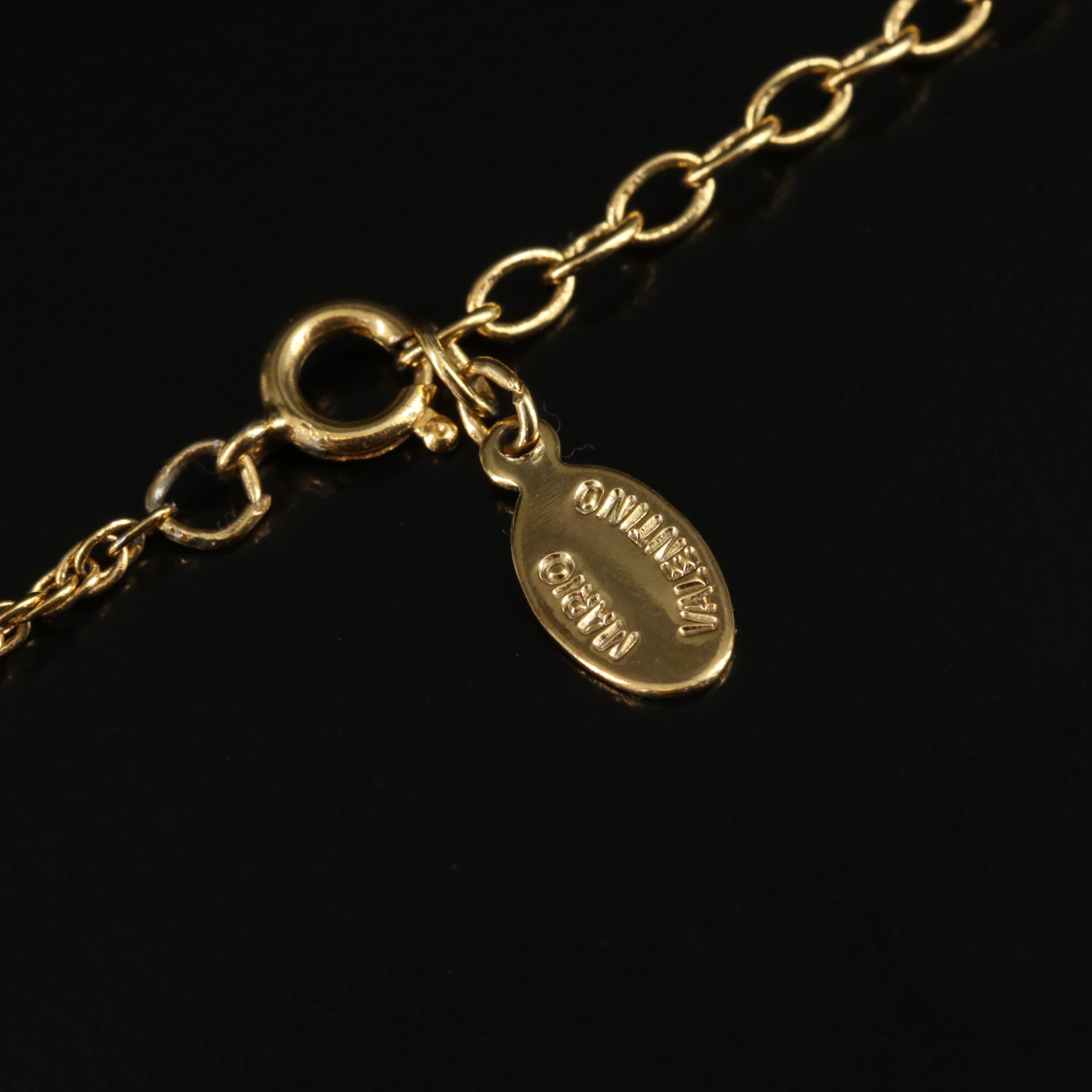 Christian Dior Logo Cufflink and Mario Valentino Pendant Necklace