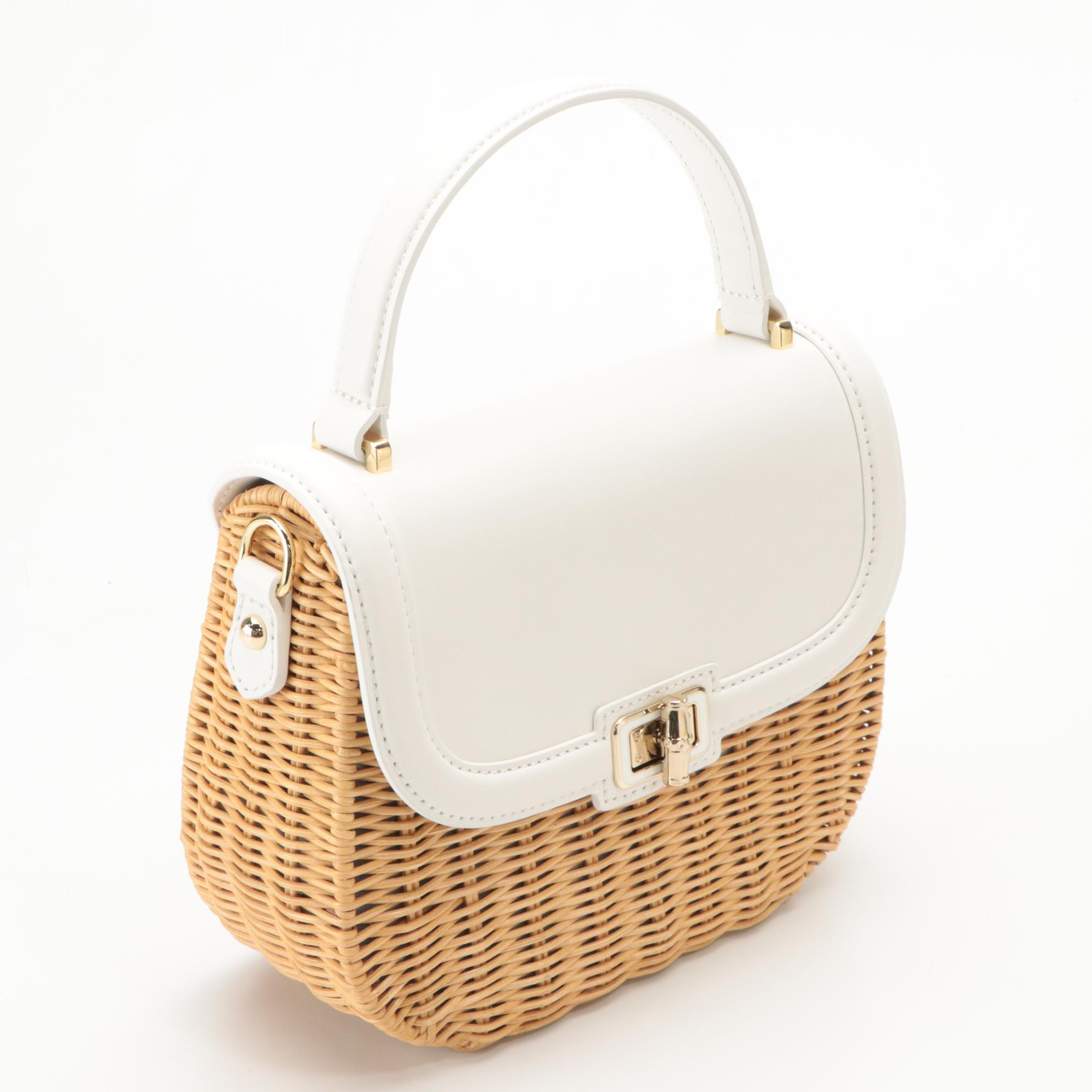 Kate Spade Essex Scout Messenger Bag and Talbots Two-Way Wicker Bag