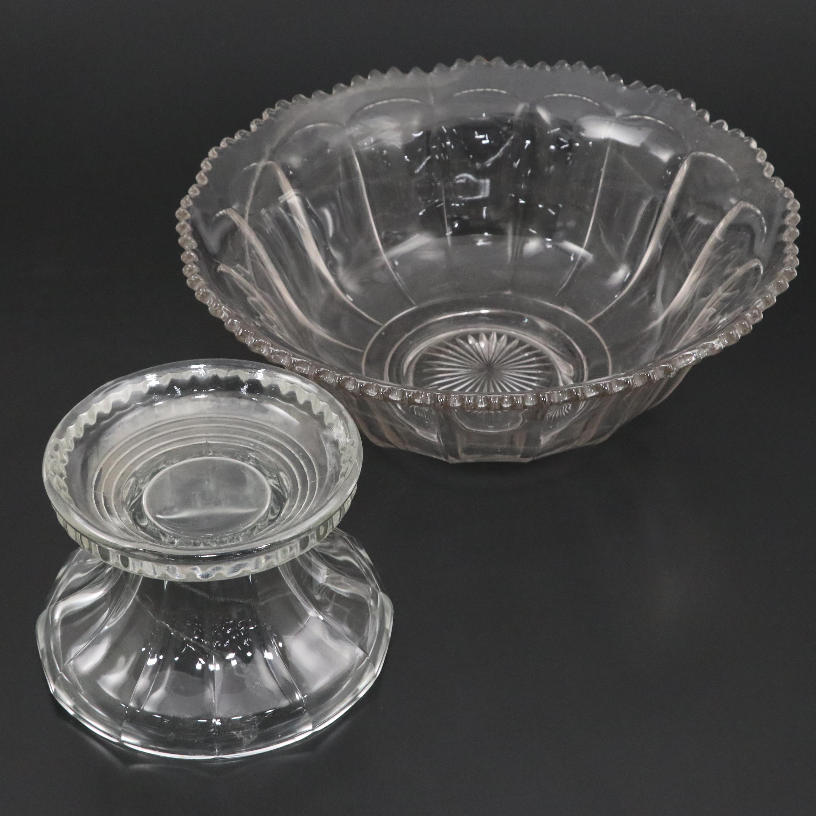 Indiana Glass Punch Bowl with Punch Cups