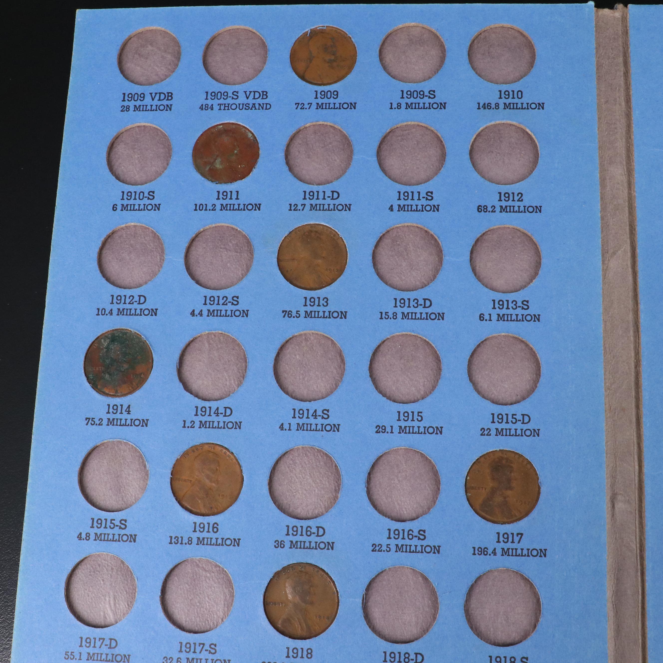 Three Whitman Folders with American Coins Including Buffalo Nickels