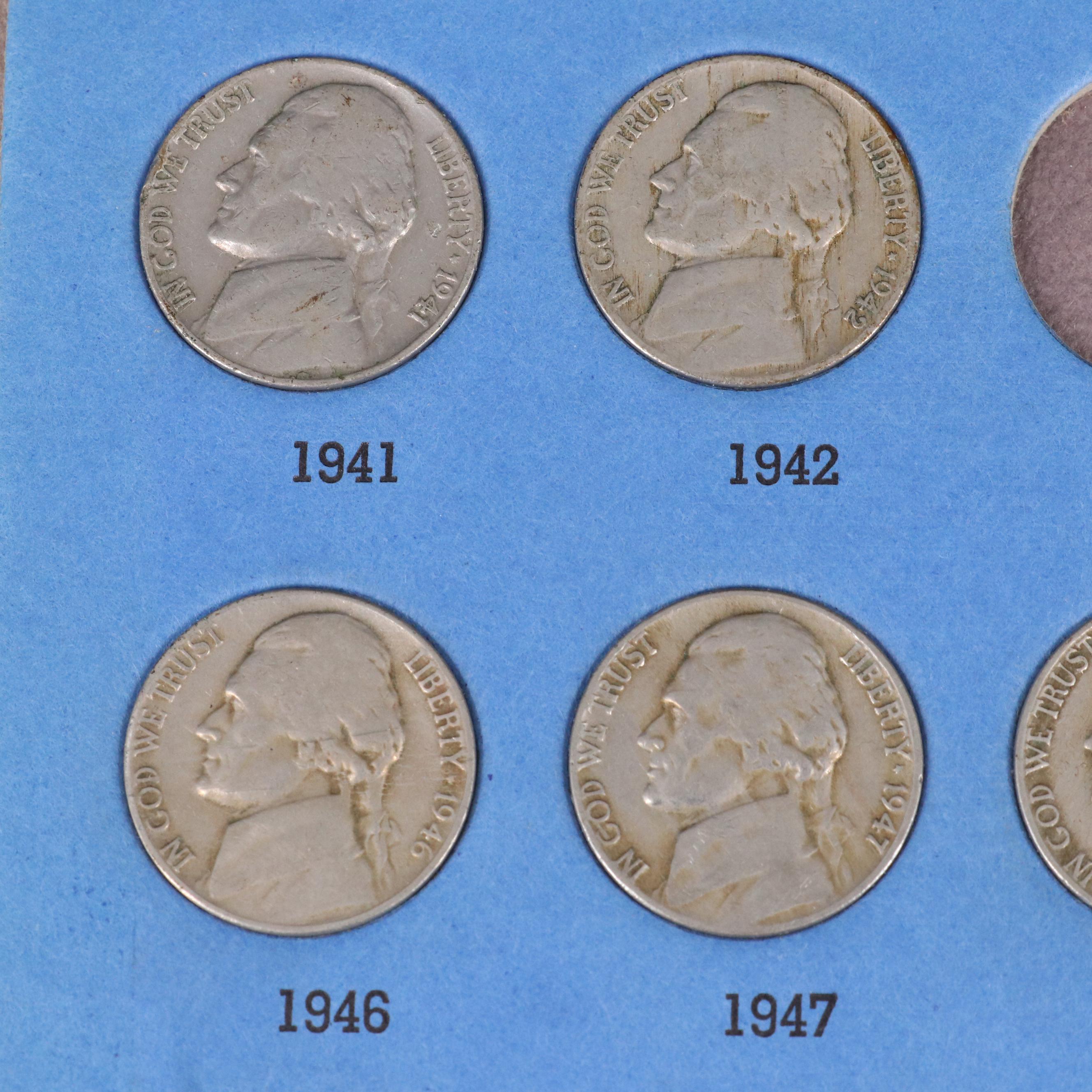 Three Whitman Folders with American Coins Including Buffalo Nickels