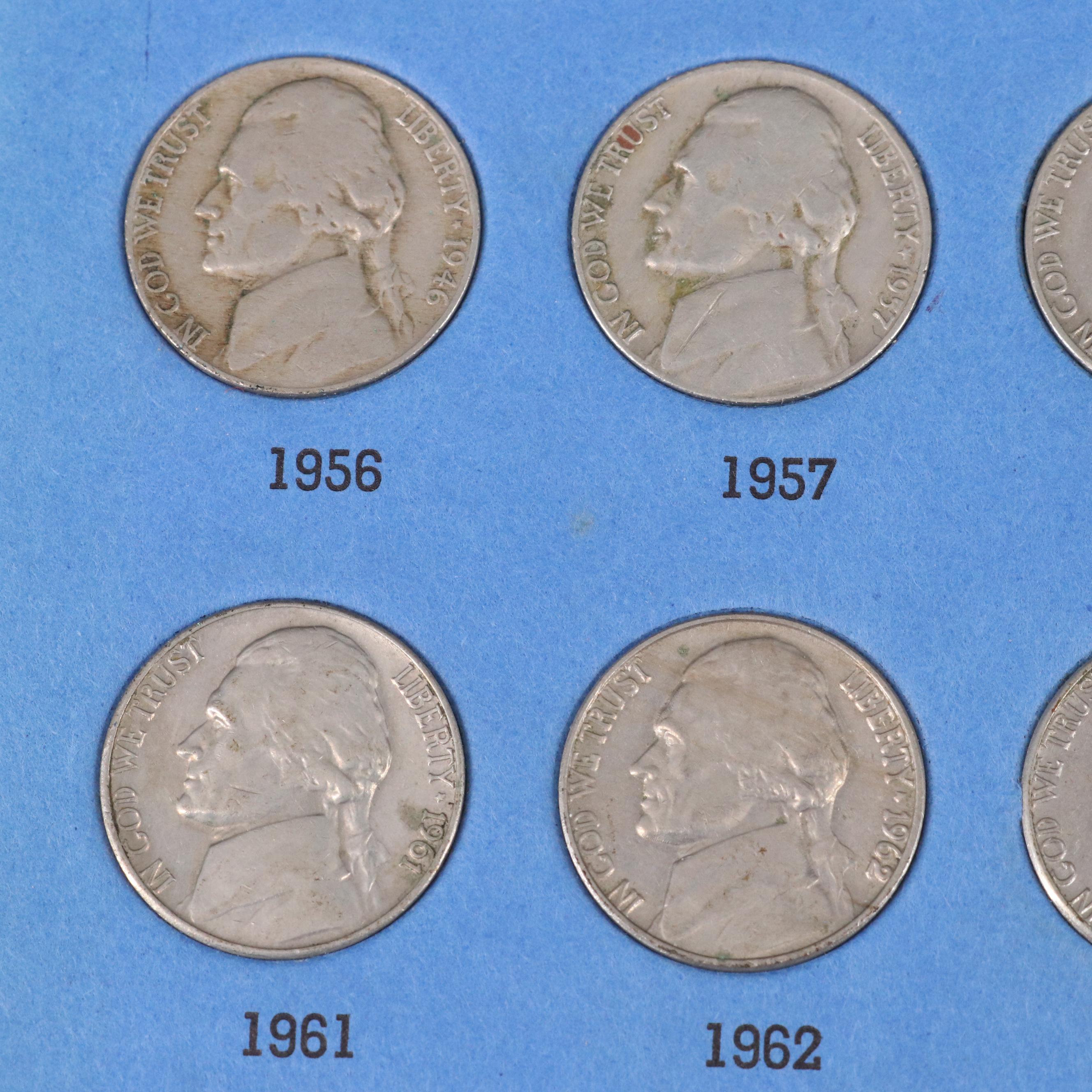 Three Whitman Folders with American Coins Including Buffalo Nickels
