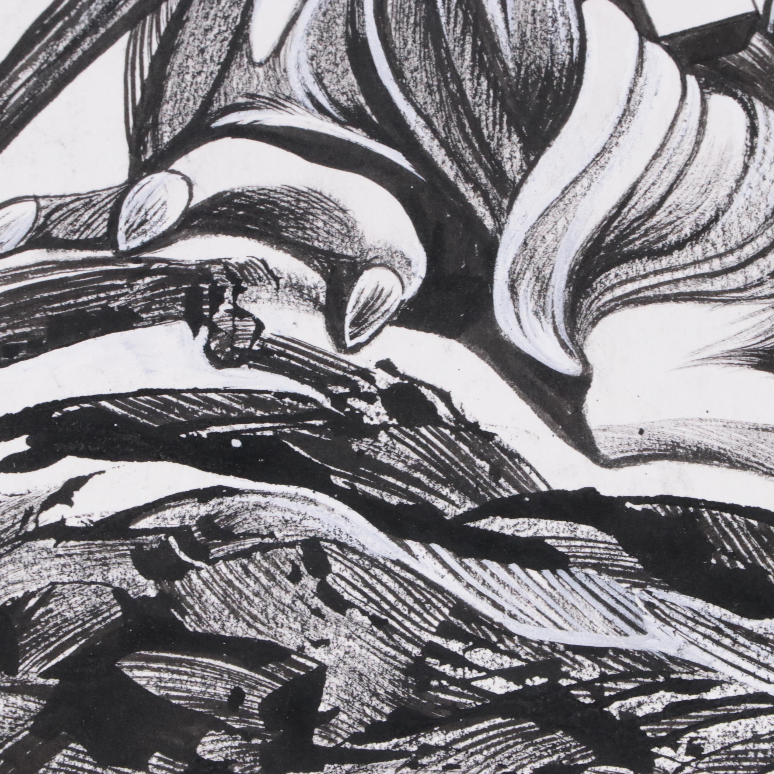 David Michael Beck Mixed Media Comic Illustration of Yoda