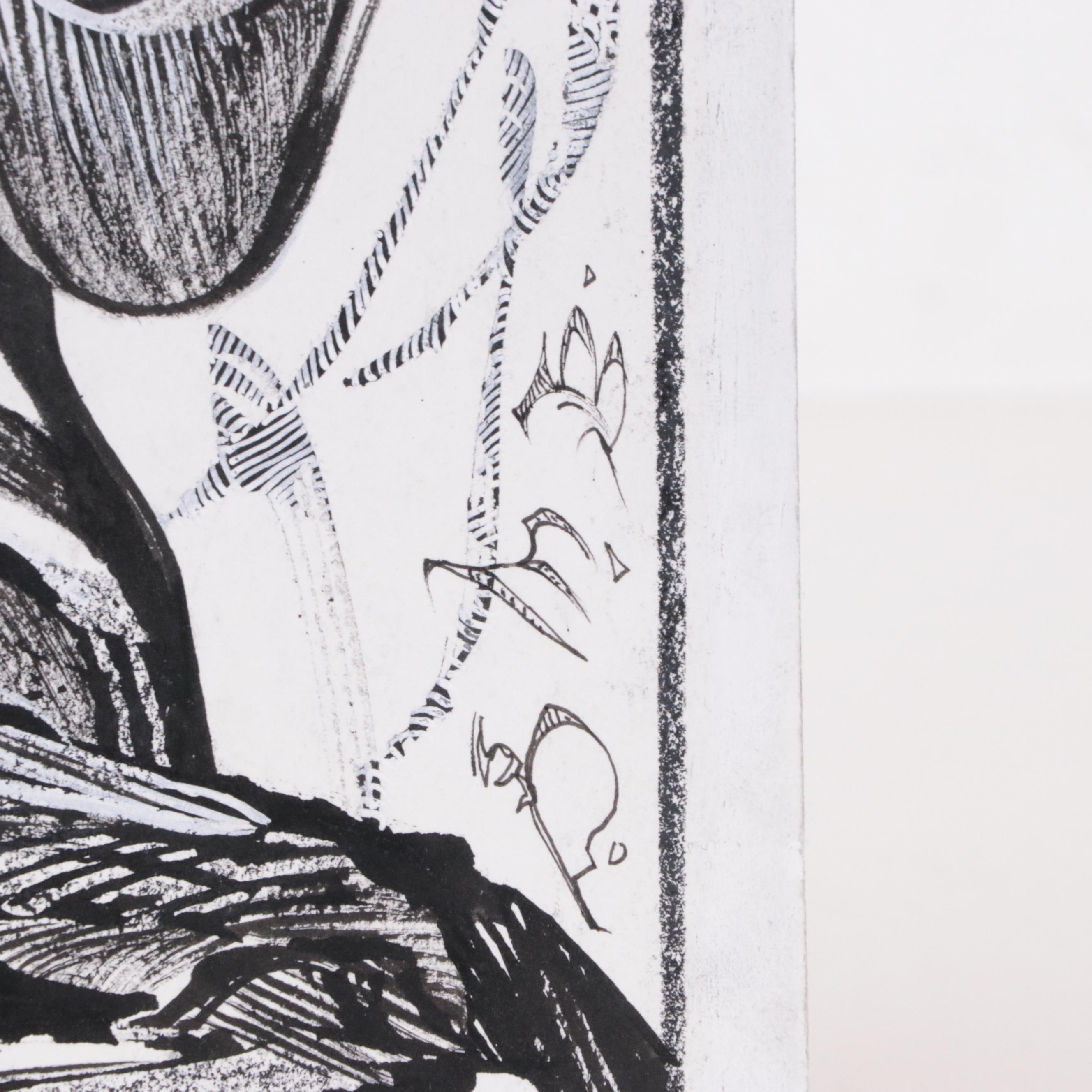 David Michael Beck Mixed Media Comic Illustration of Yoda