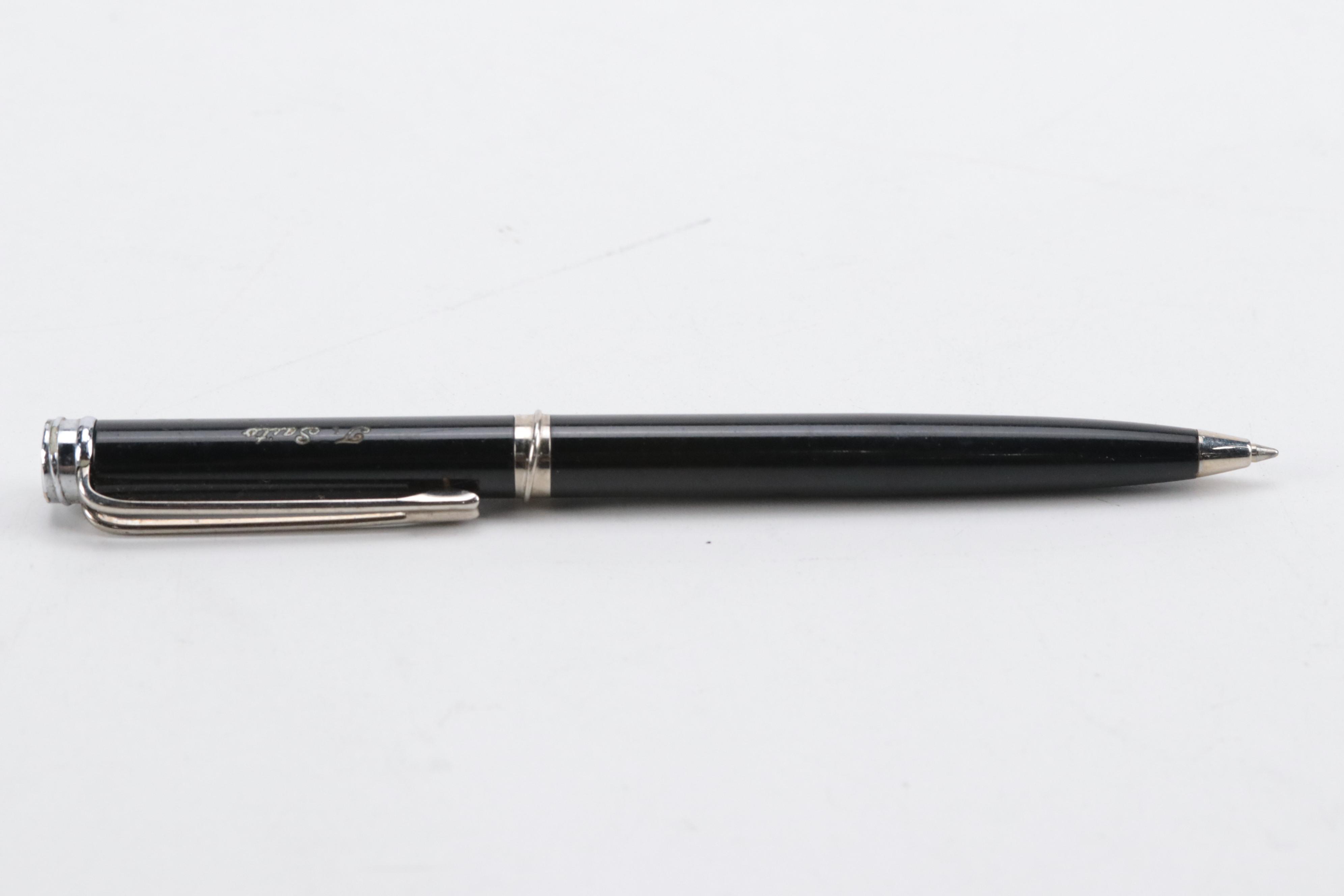 Waterman "Expert" Blue Marble Laquer Ballpoint Pen with Other Pens