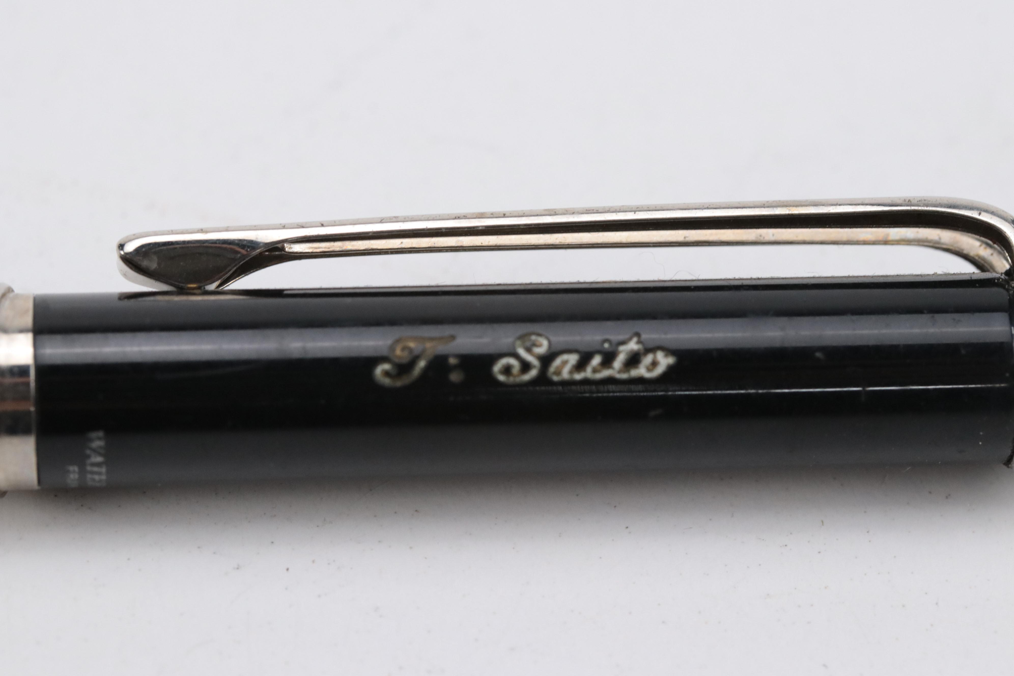 Waterman "Expert" Blue Marble Laquer Ballpoint Pen with Other Pens