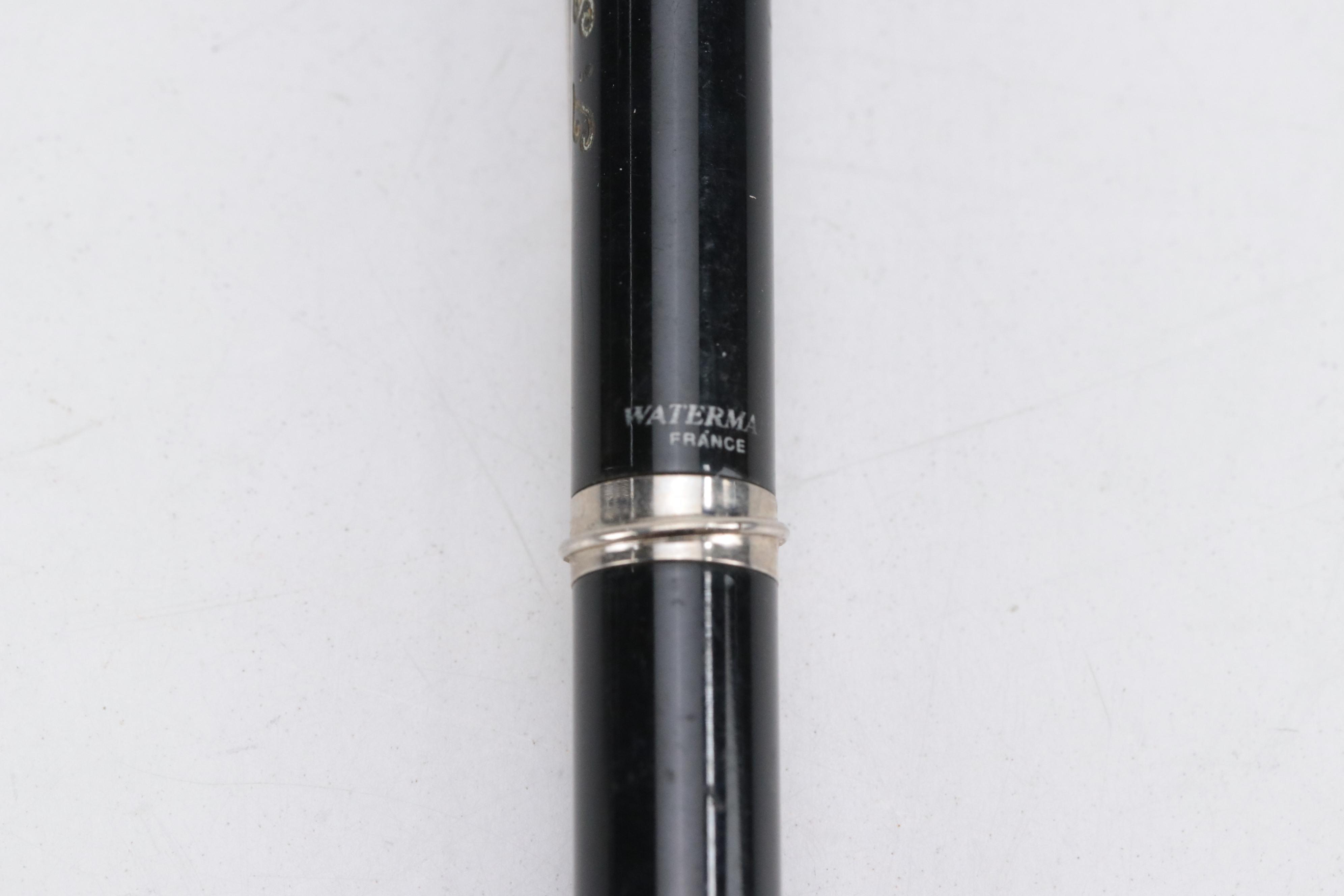 Waterman "Expert" Blue Marble Laquer Ballpoint Pen with Other Pens