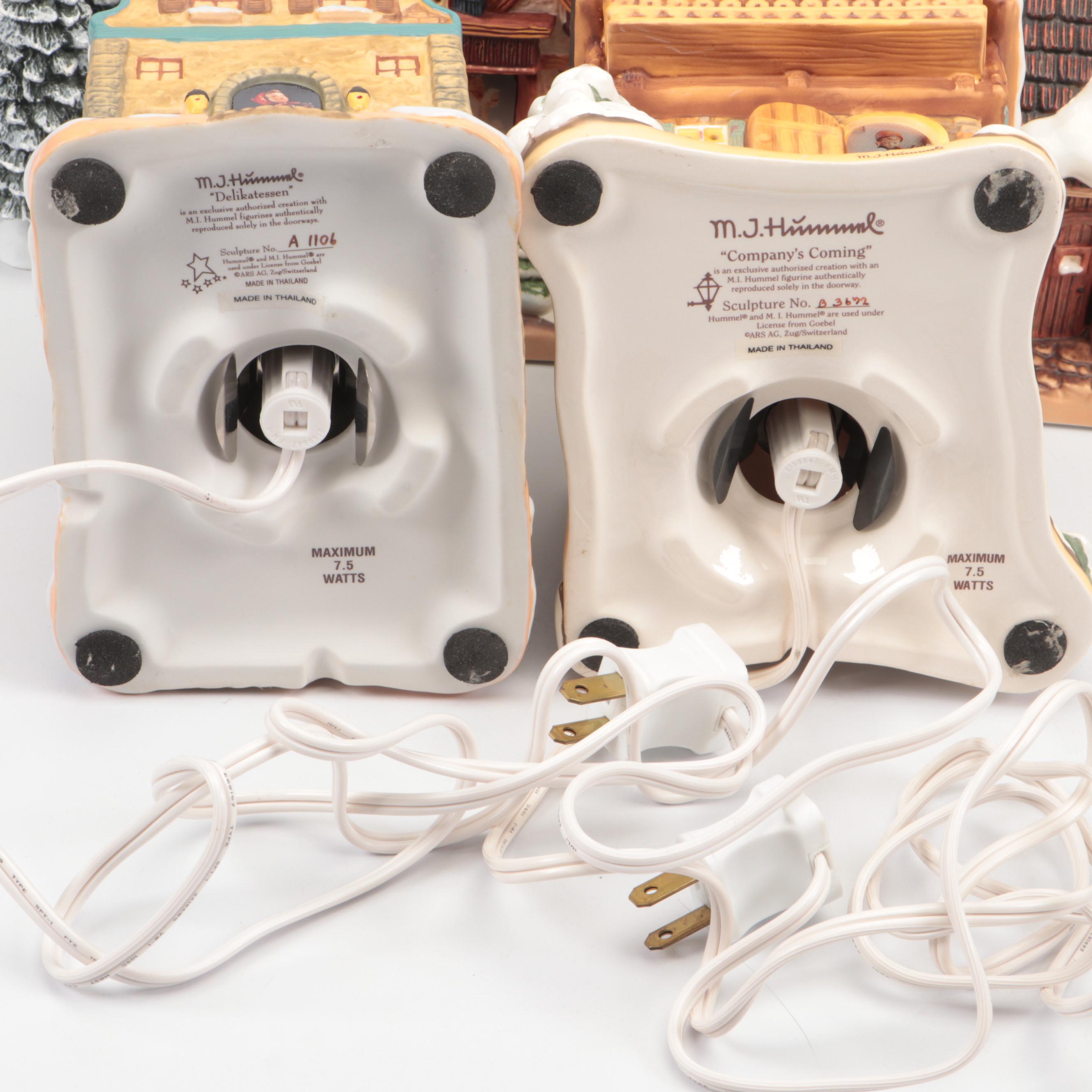 Hawthorne "Hummel Bavarian Christmas" Illuminating Ceramic Village