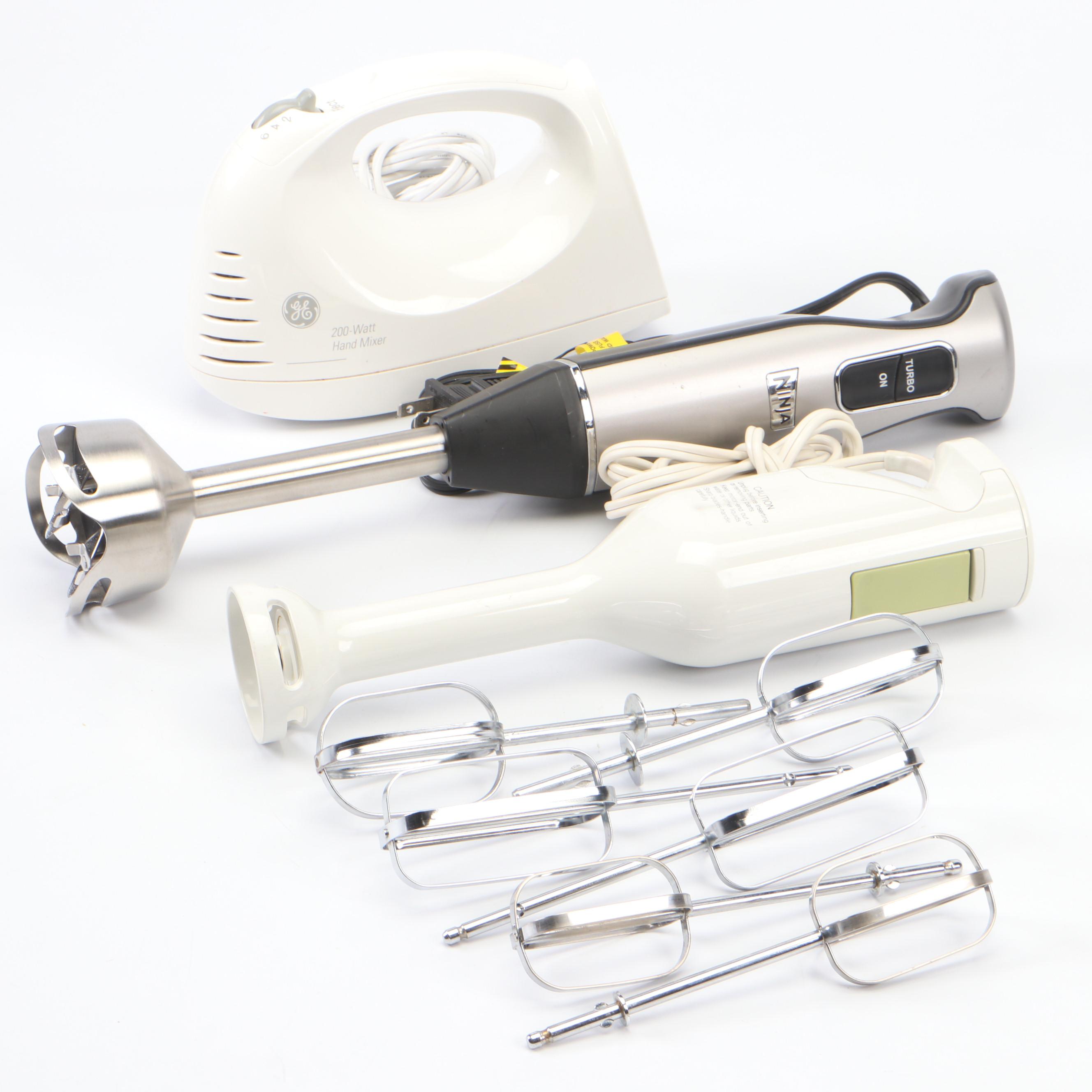 General Electric Hand Mixer with Ninja and Braun Hand Blenders