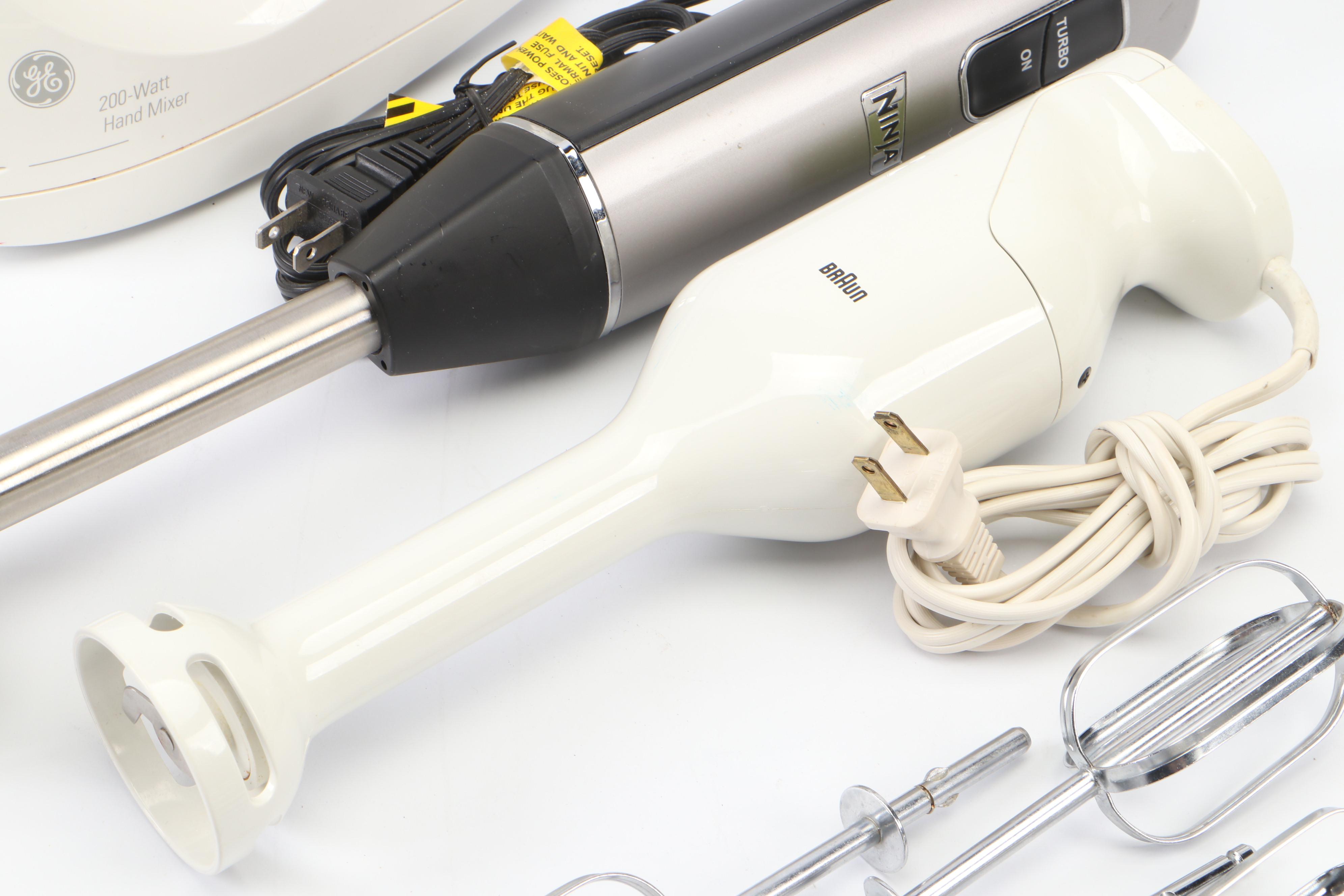 General Electric Hand Mixer with Ninja and Braun Hand Blenders