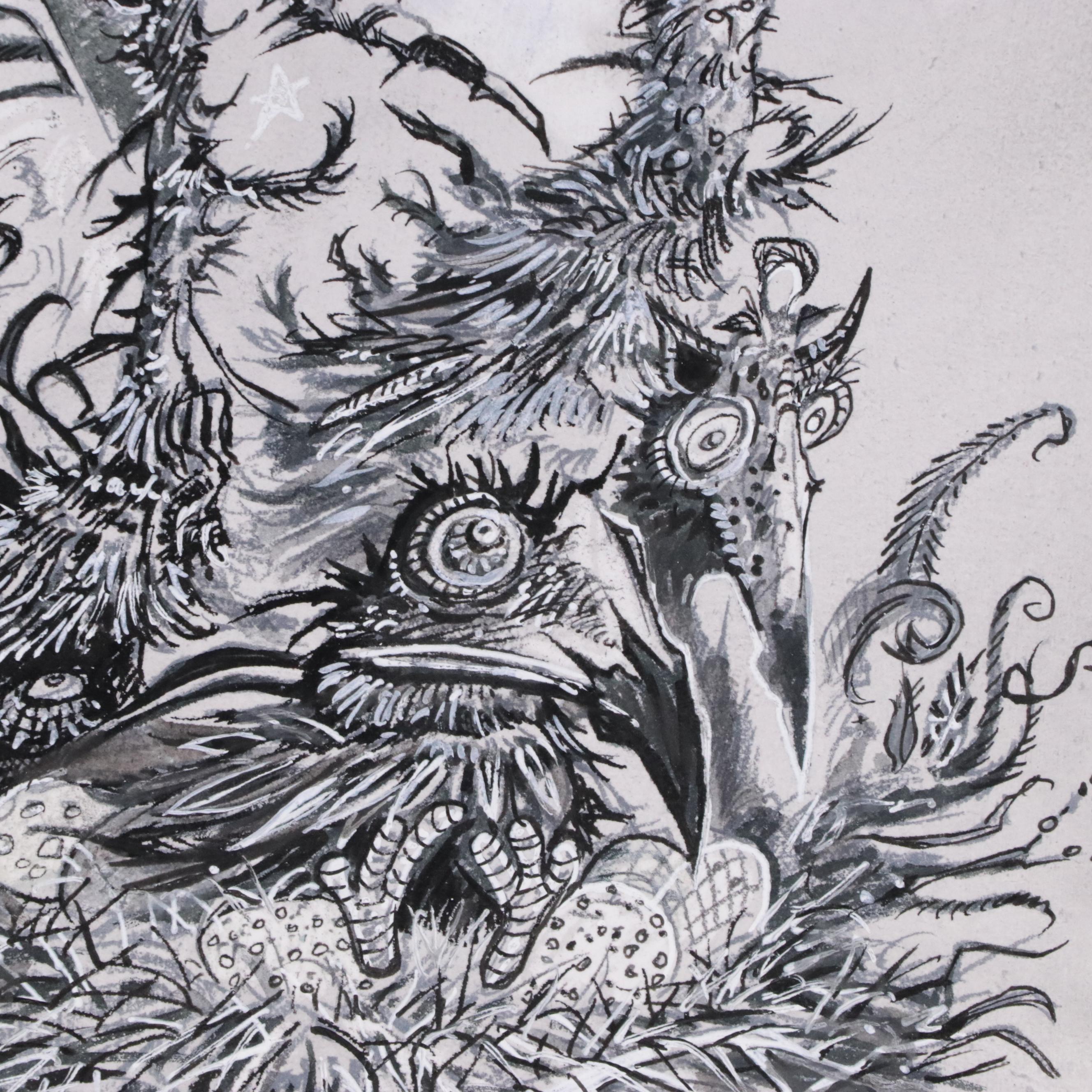 David Michael Beck Mixed Media Comic Illustration