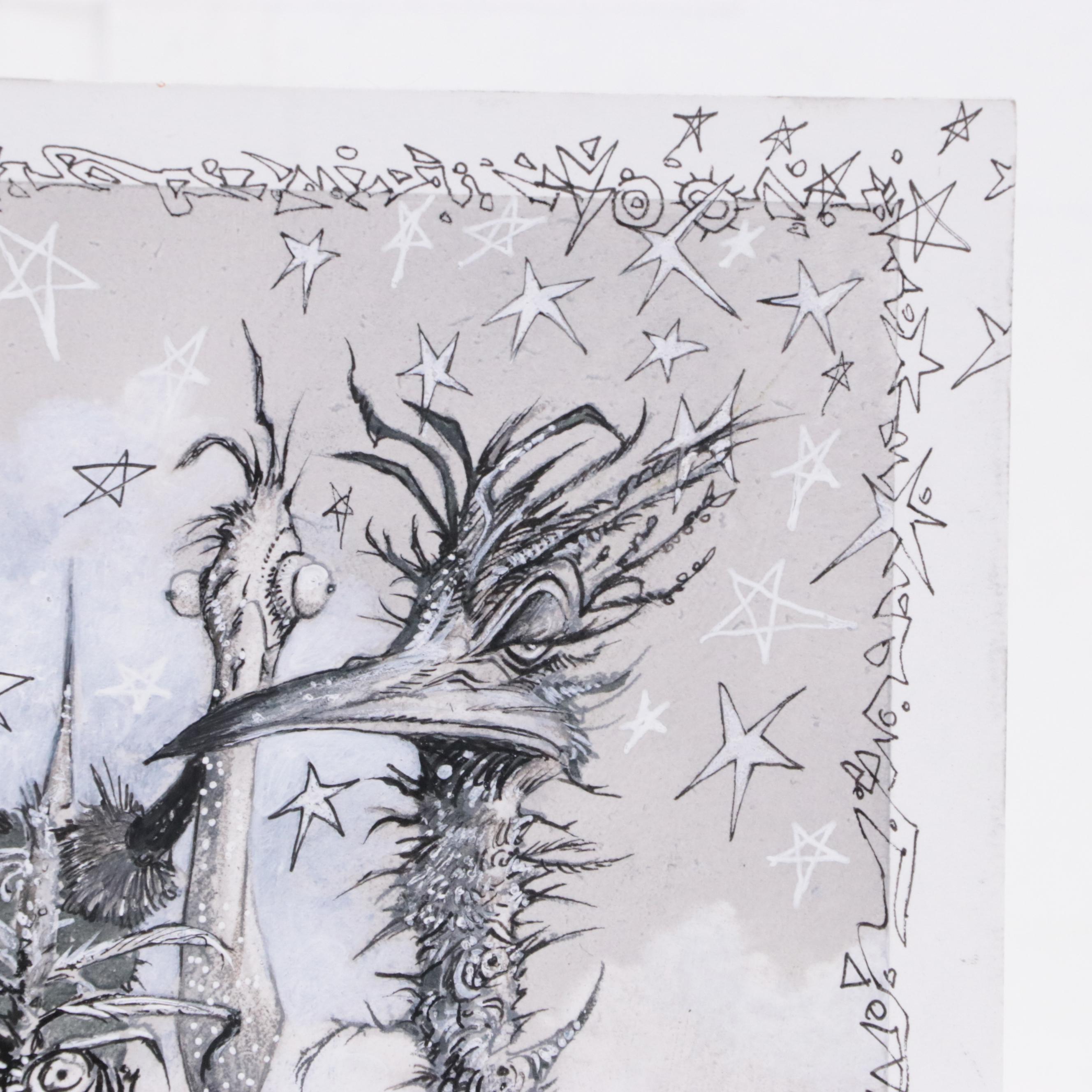 David Michael Beck Mixed Media Comic Illustration