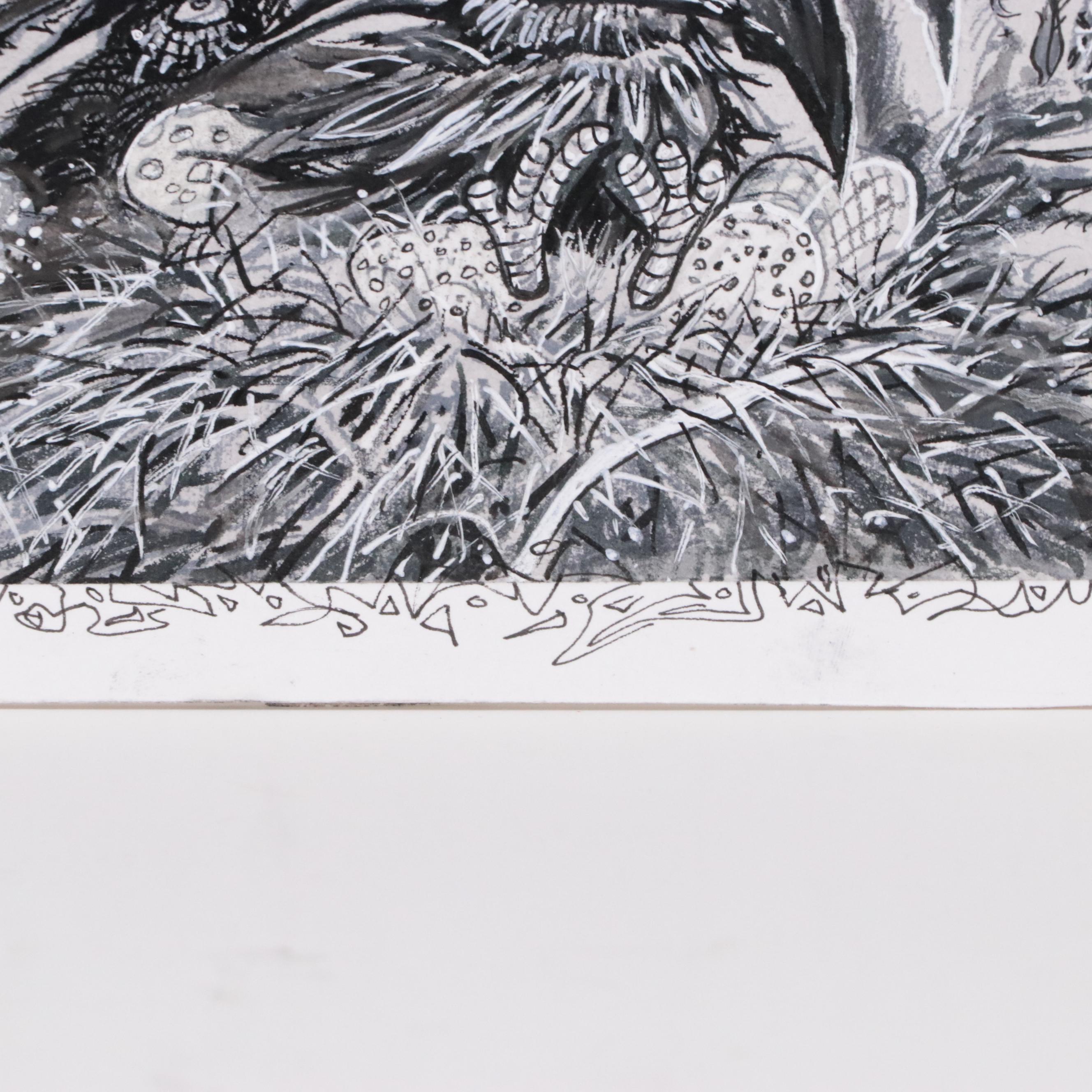 David Michael Beck Mixed Media Comic Illustration