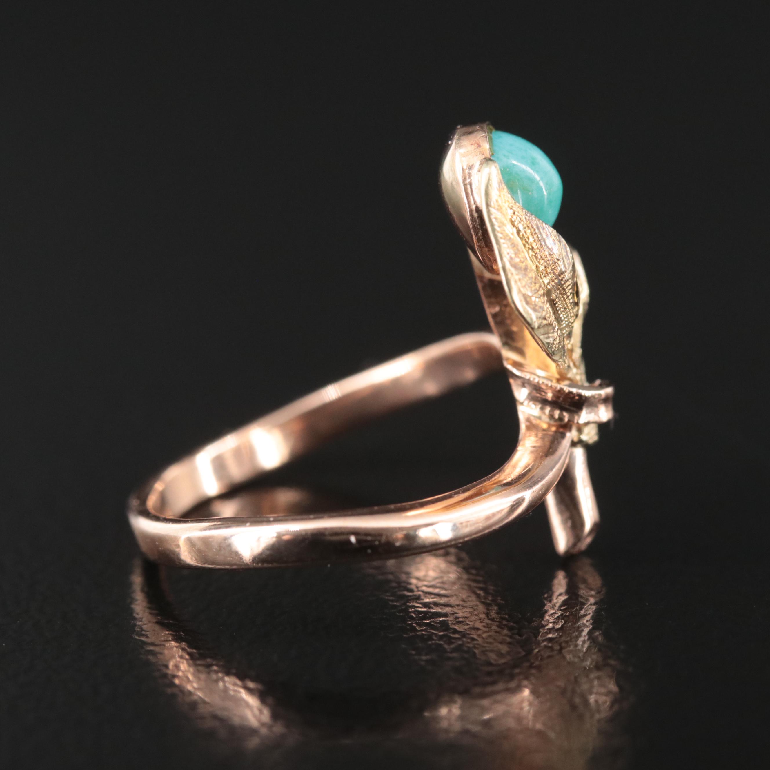14K Faux Turquoise Ring