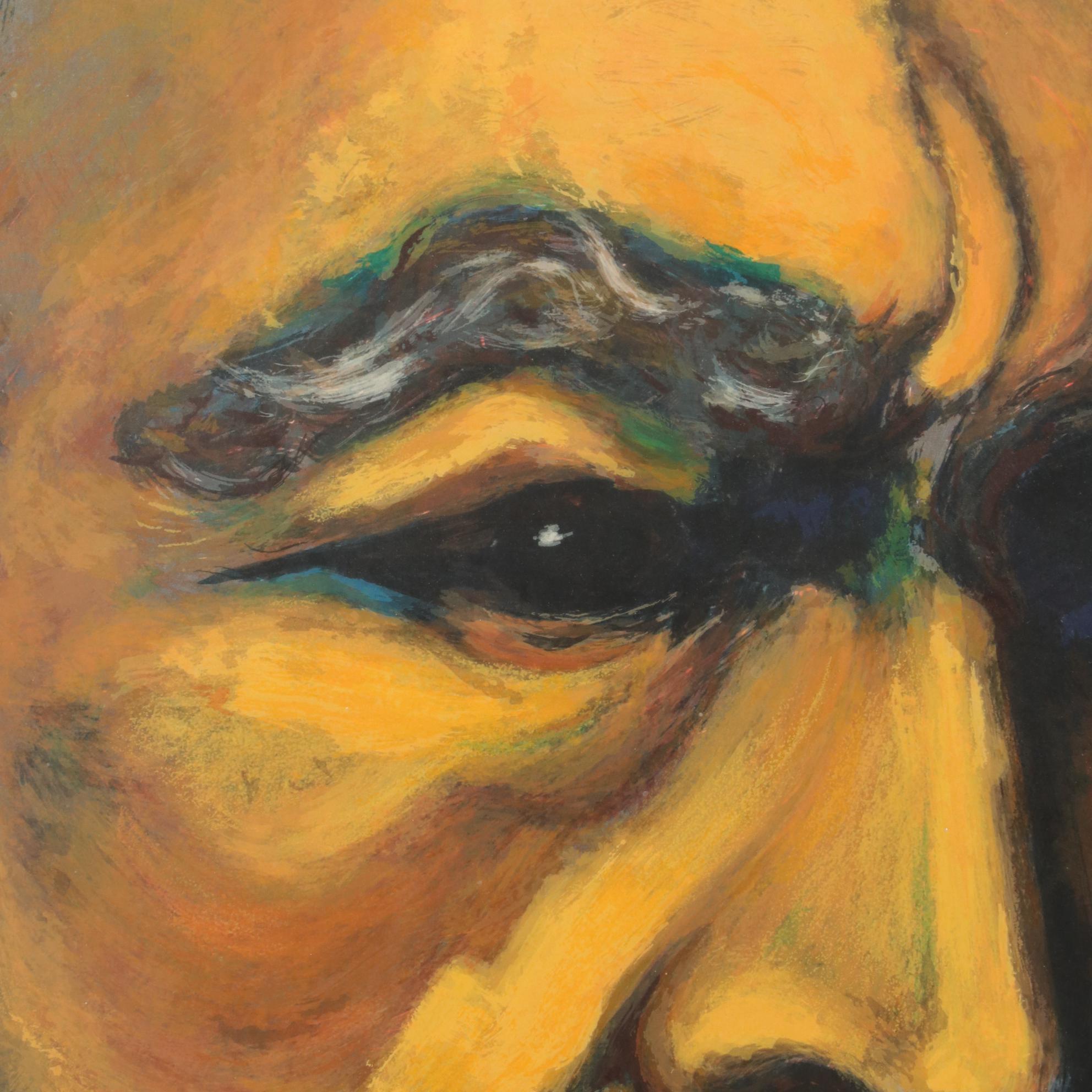 Anthony Quinn Self-Portrait Serigraph "Zorba," Late 20th Century