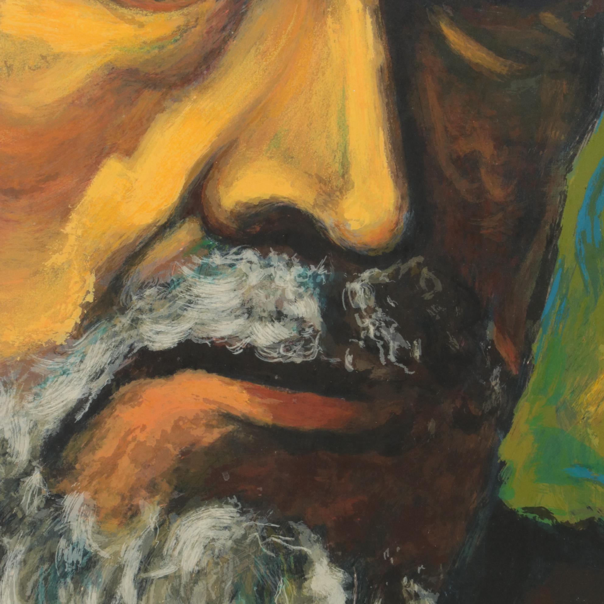 Anthony Quinn Self-Portrait Serigraph "Zorba," Late 20th Century