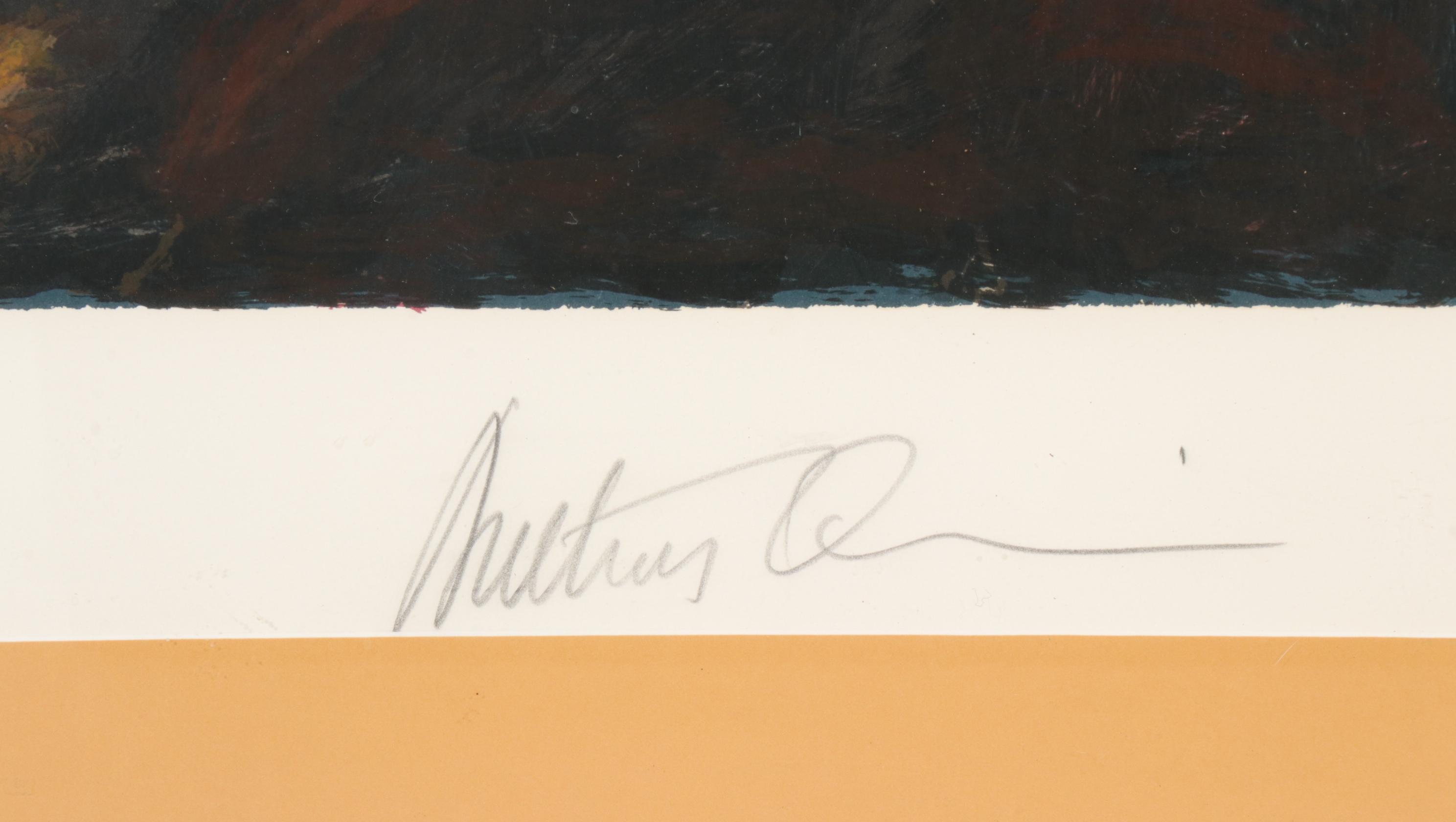 Anthony Quinn Self-Portrait Serigraph "Zorba," Late 20th Century