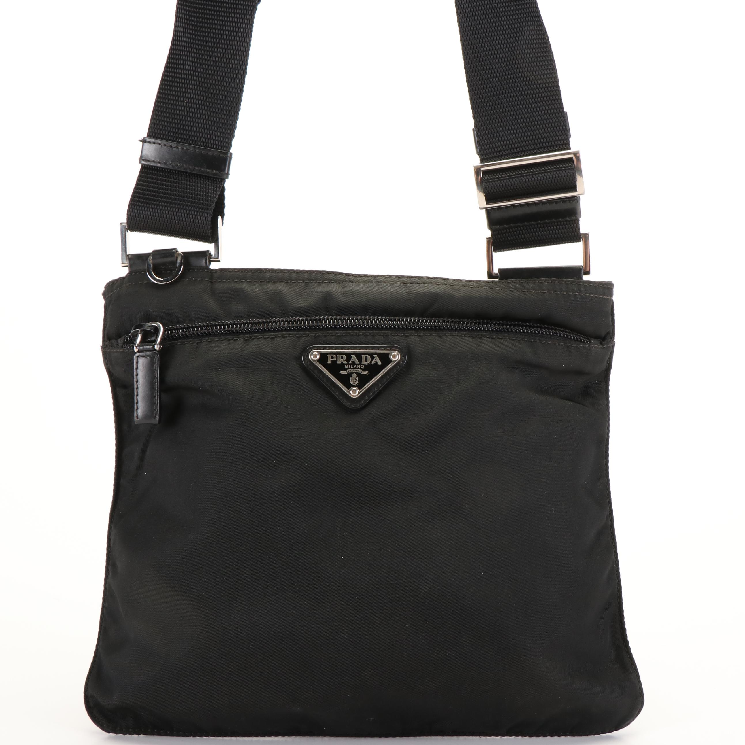 Prada Small Crossbody Bag in Black Tessuto Nylon