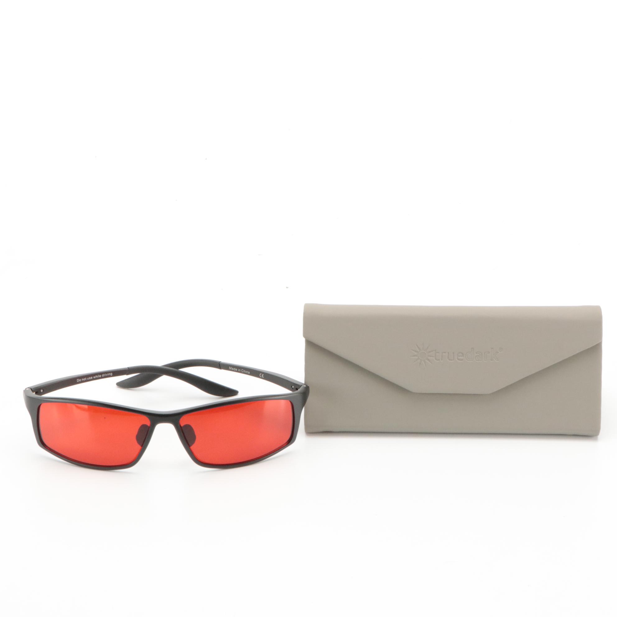 TrueDark Red Lens Sport Sunglasses With Other Eyeglasses and Cases