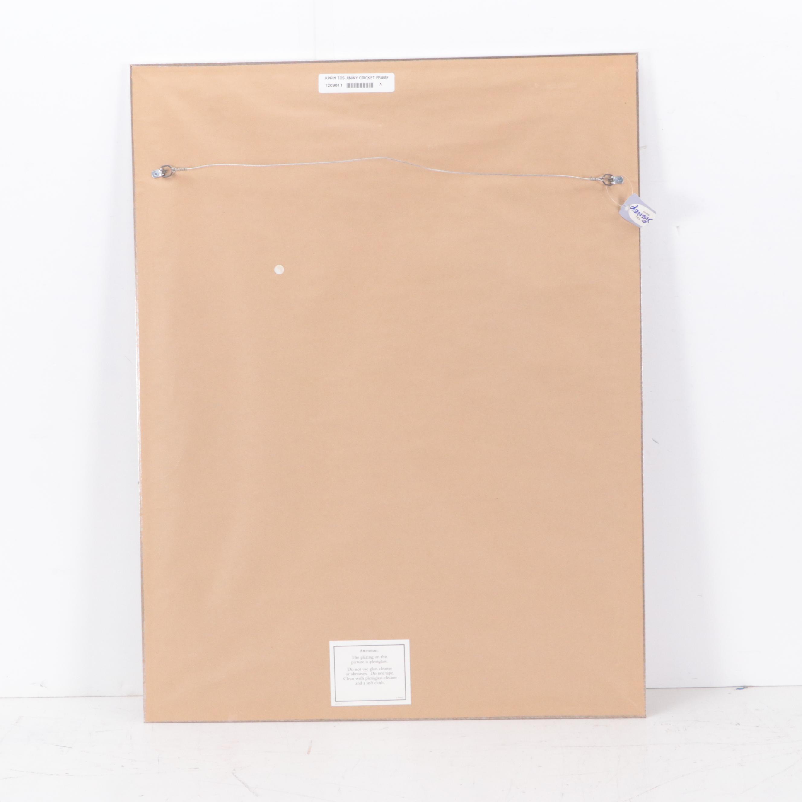 Offset Lithograph of an Illustration of Jiminy Cricket From Disney's "Pinocchio"