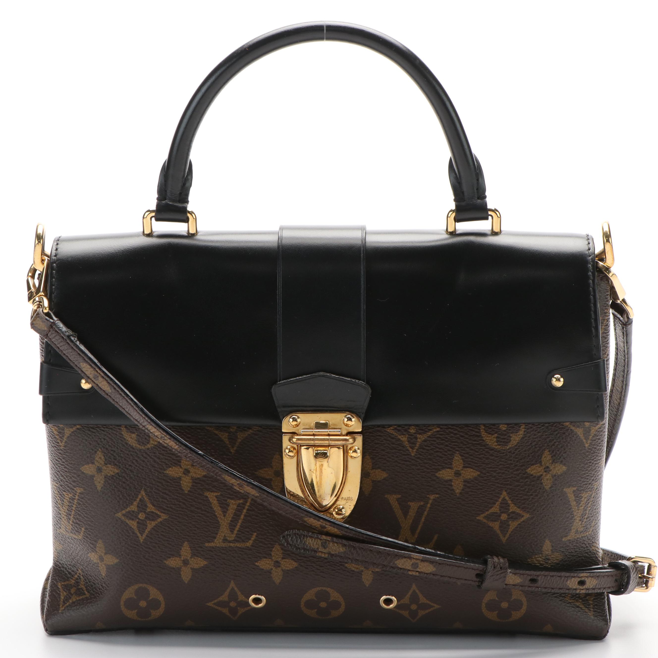 Louis Vuitton One Handle Convertible Flap Bag in Monogram Canvas and Leather