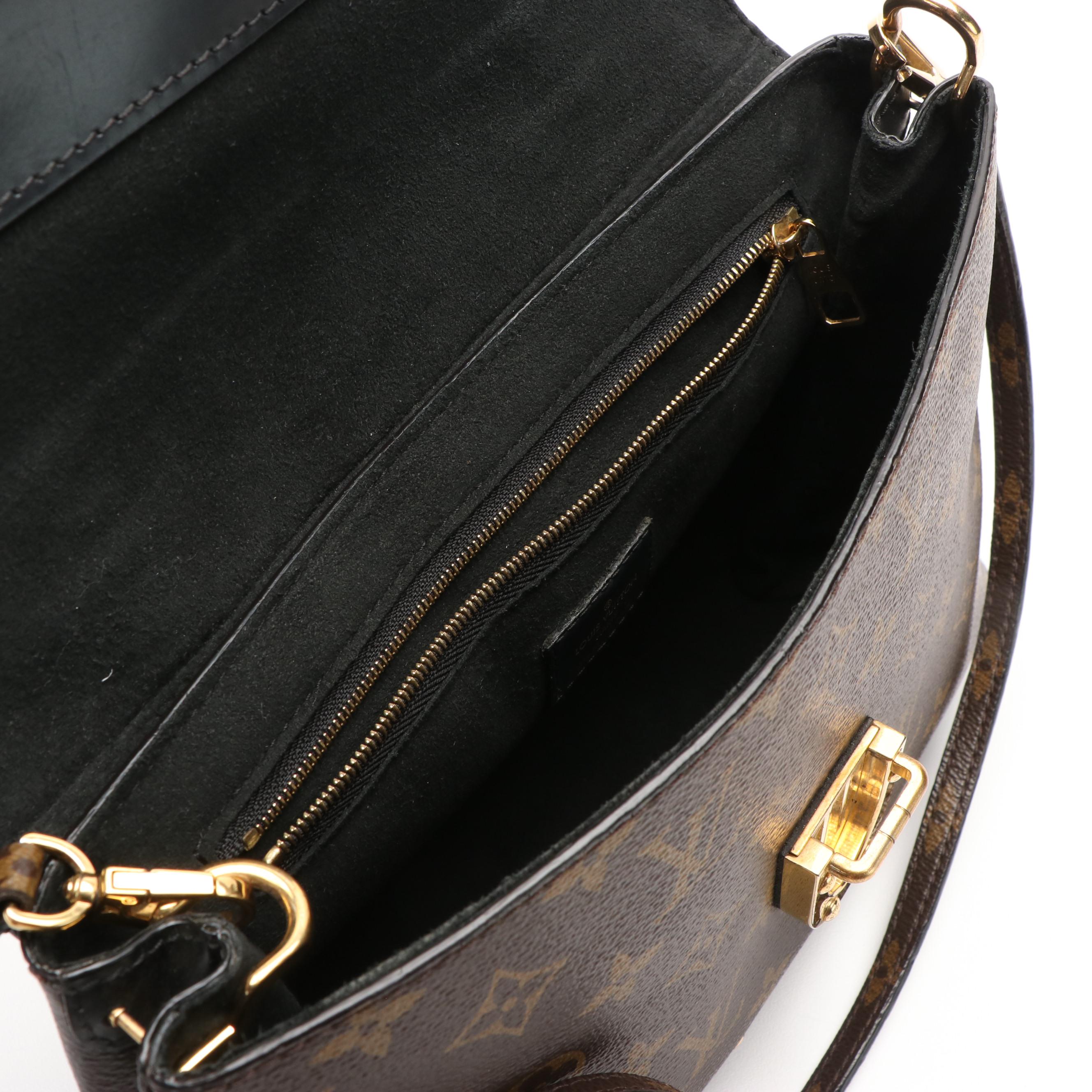 Louis Vuitton One Handle Convertible Flap Bag in Monogram Canvas and Leather