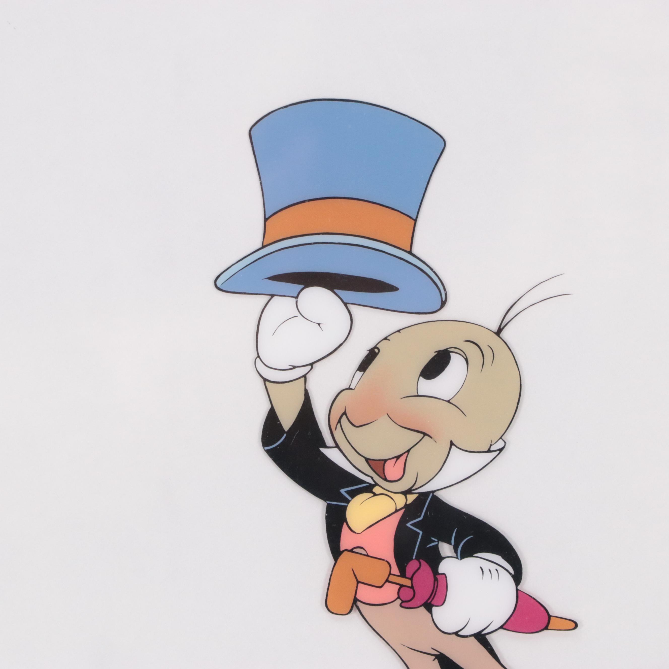Disney Sericel of Jiminy Cricket From "Pinocchio," 1992