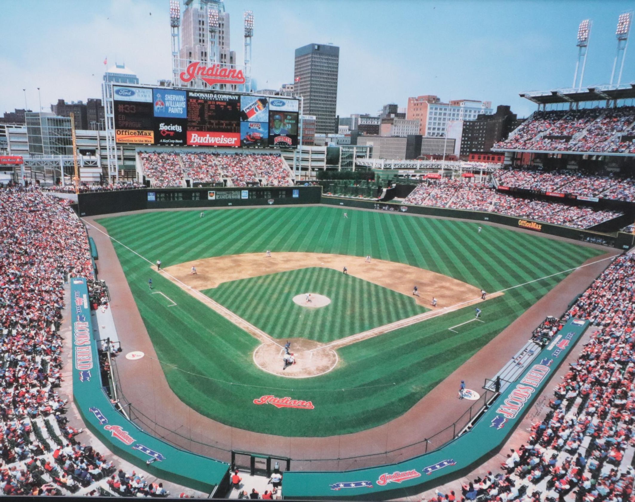 Offset Lithograph After Daniel Mainzer of Cleveland Indians Jacobs Field