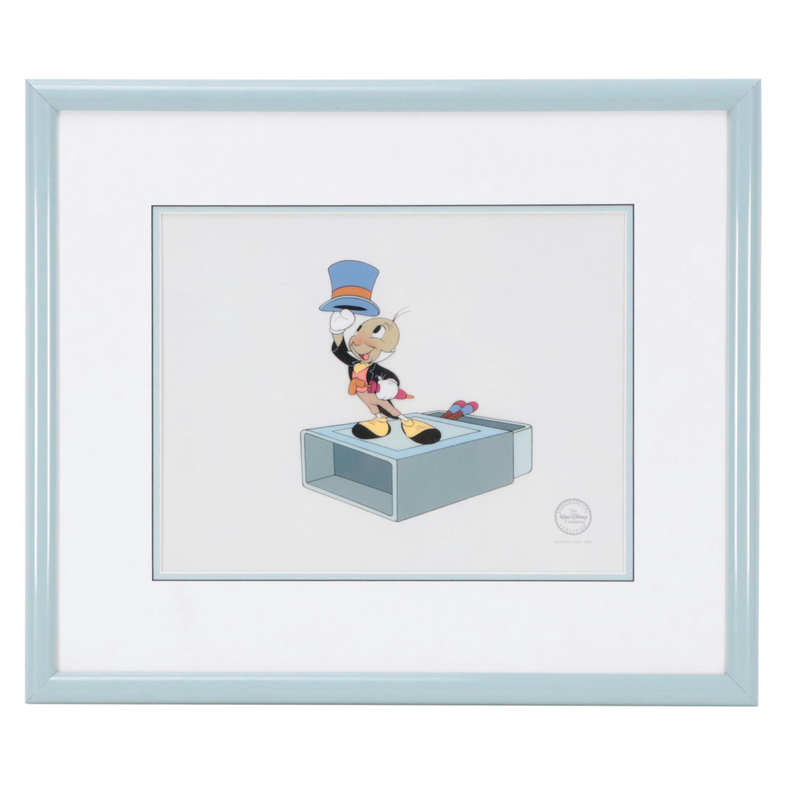 Disney Sericel of Jiminy Cricket From "Pinocchio," 1992