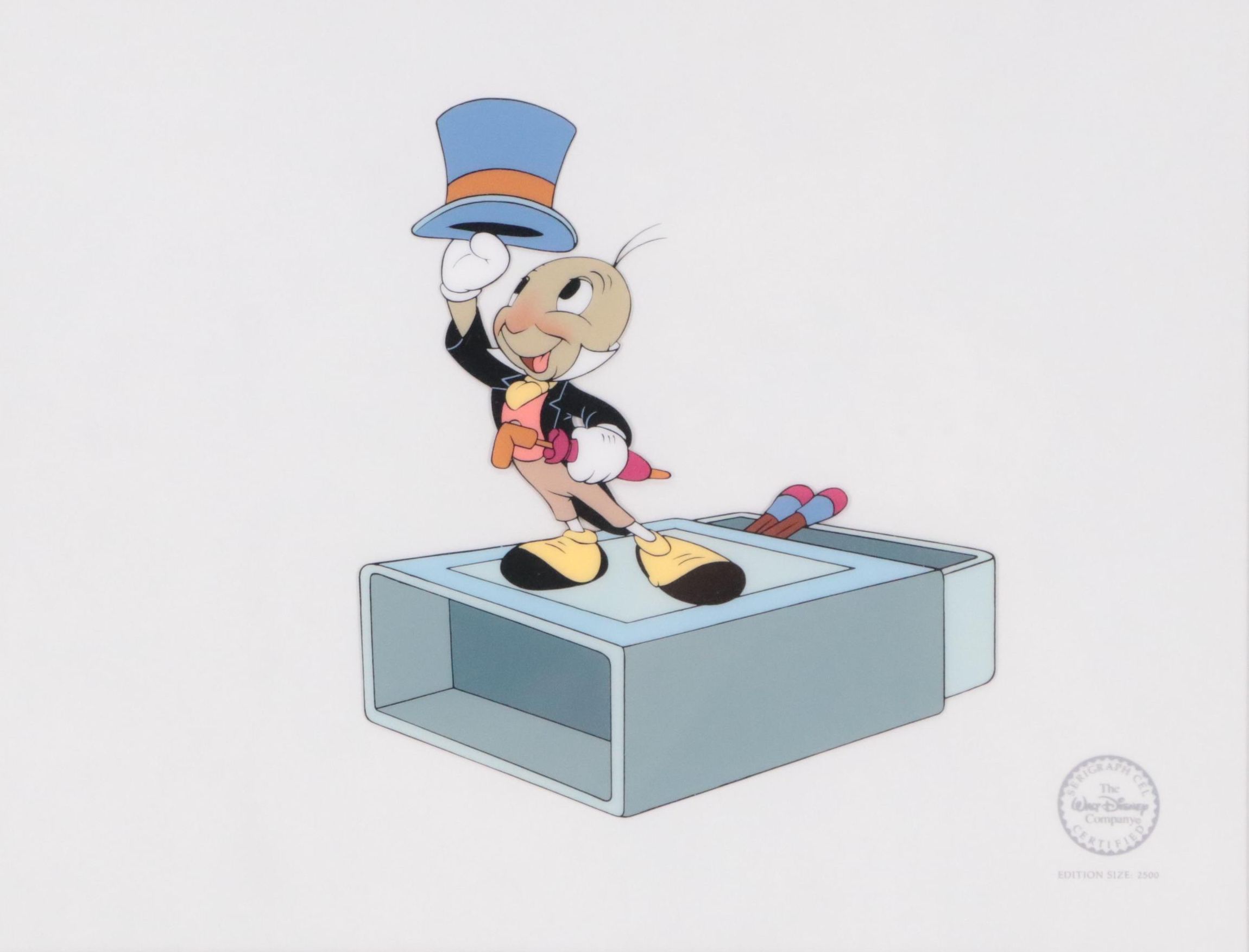 Disney Sericel of Jiminy Cricket From "Pinocchio," 1992