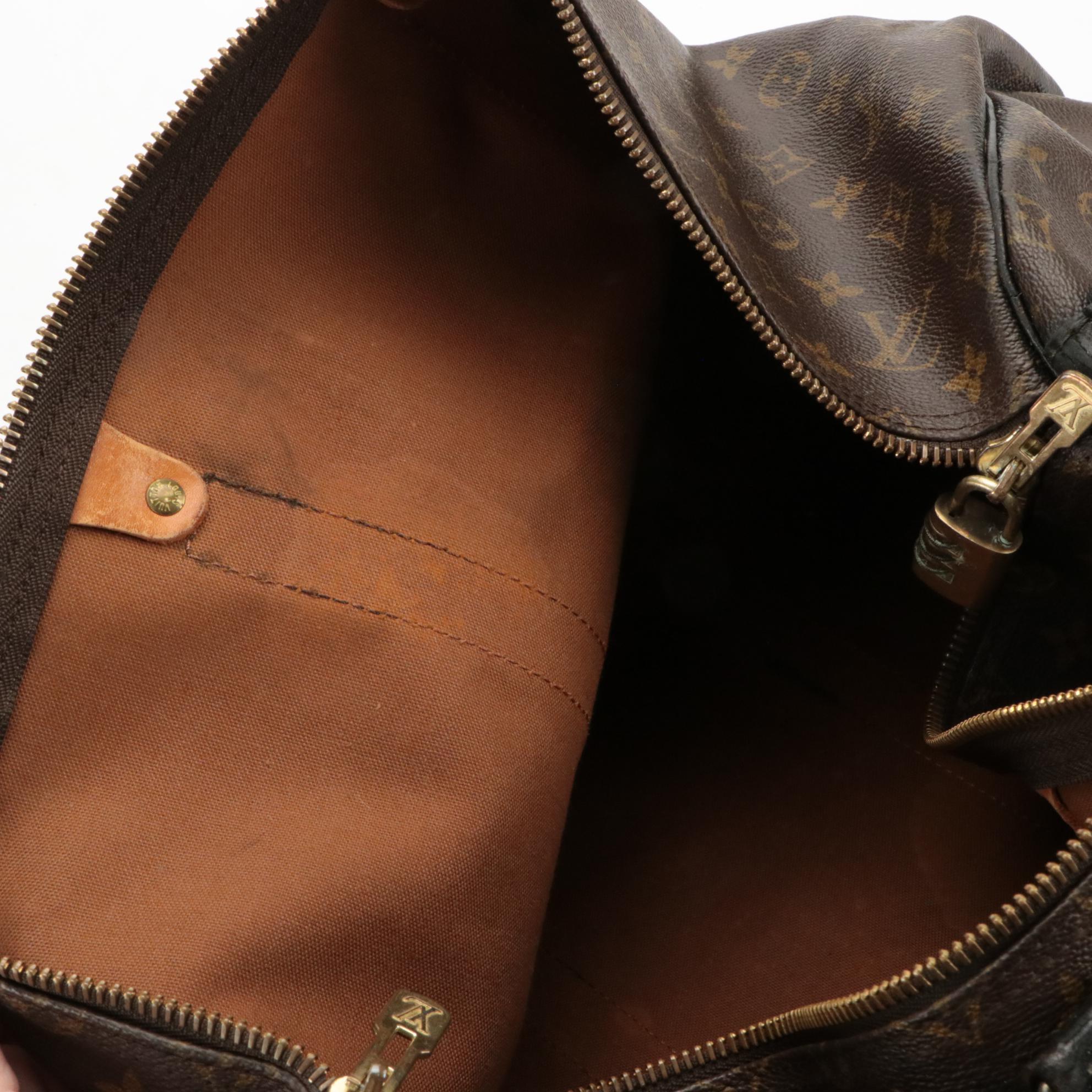 Louis Vuitton Keepall Bandoulière 55 Duffel Bag in Monogram Canvas and Leather