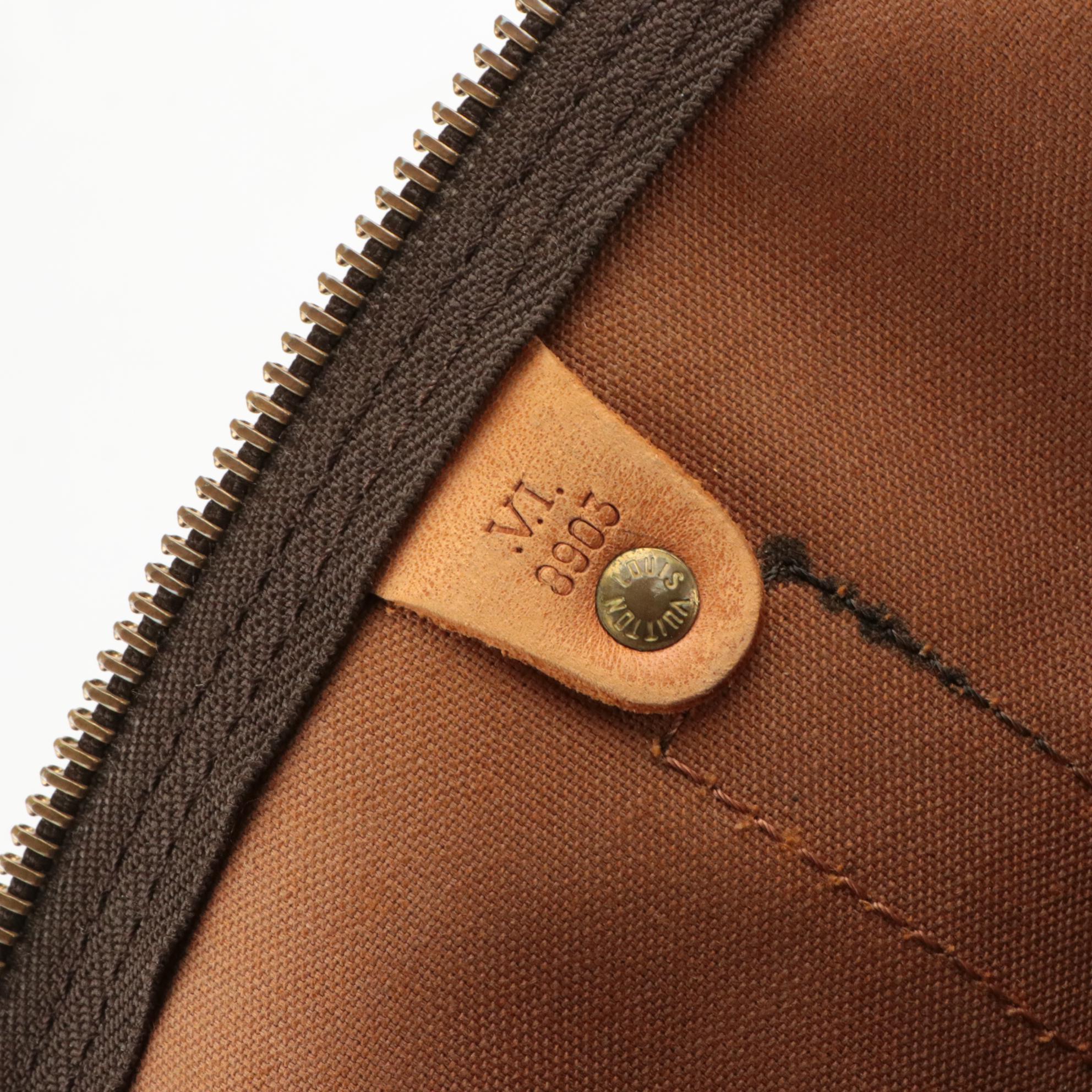 Louis Vuitton Keepall Bandoulière 55 Duffel Bag in Monogram Canvas and Leather