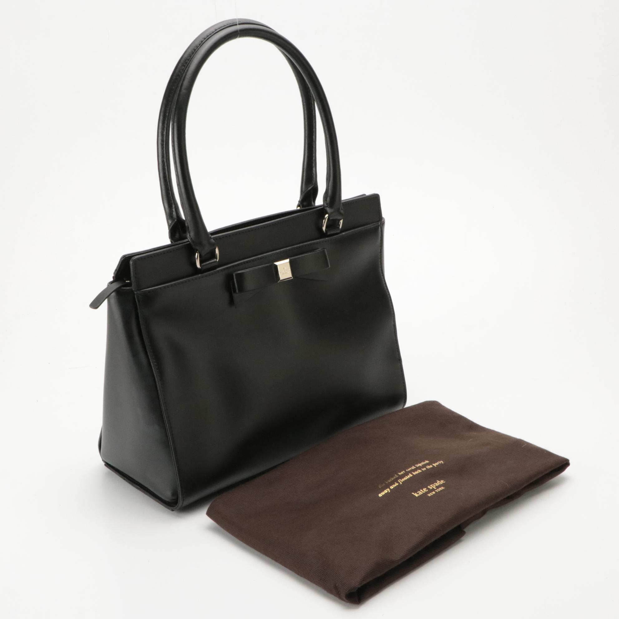 Kate Spade Montford Park Jovie Shoulder Bag in Black Coated Leather