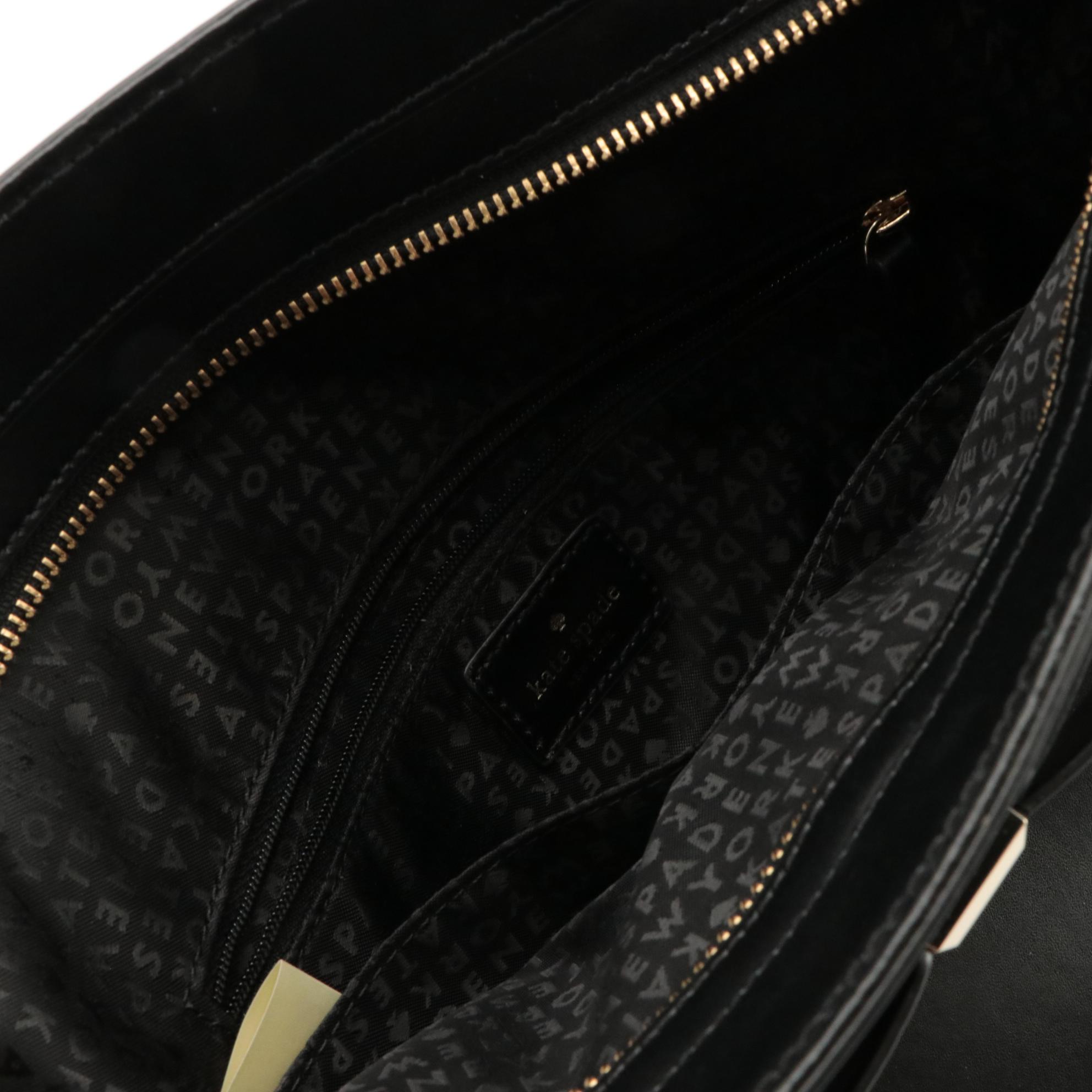 Kate Spade Montford Park Jovie Shoulder Bag in Black Coated Leather