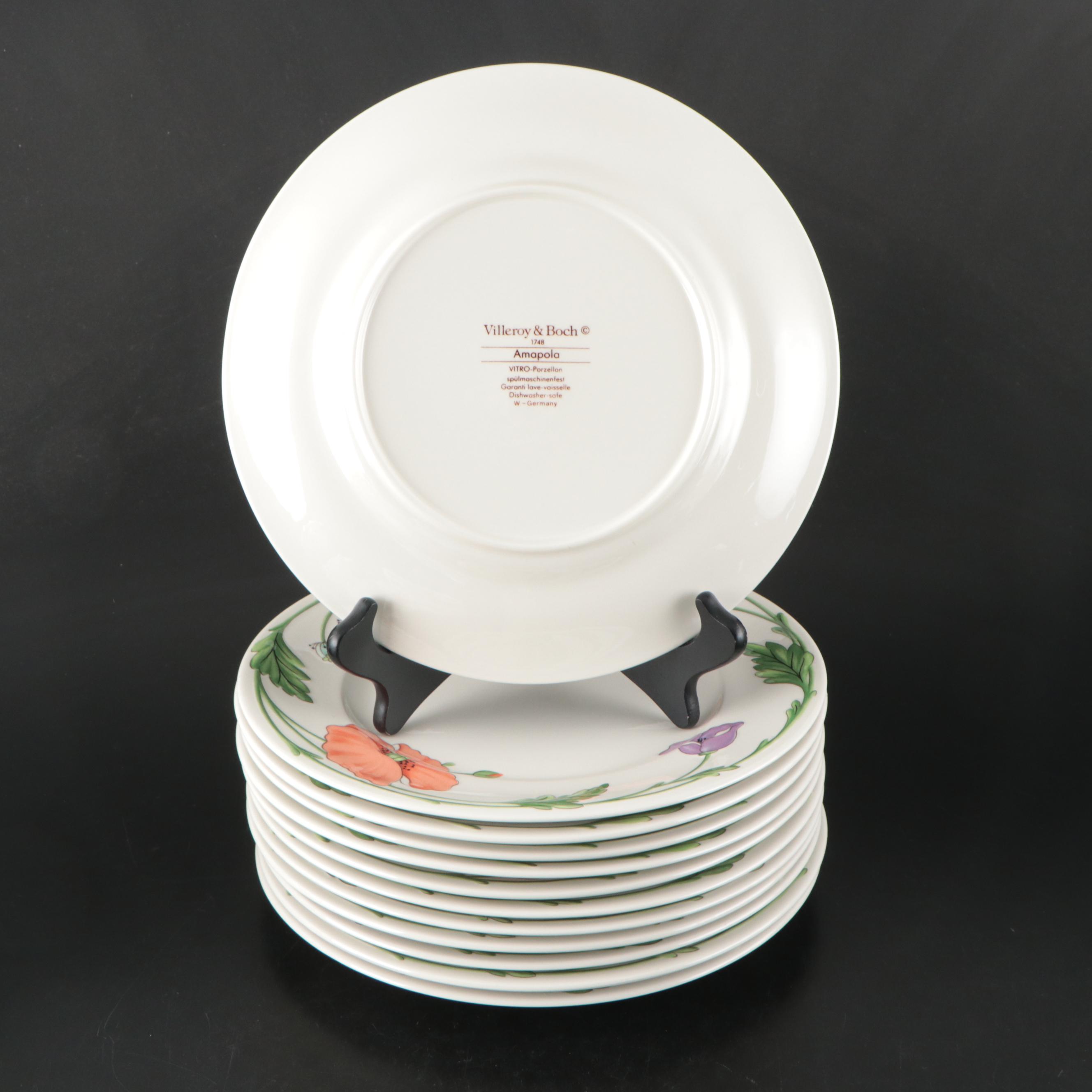 Villeroy & Boch "Amapola" Porcelain Dinnerware and Serving Pieces, 1978–2001