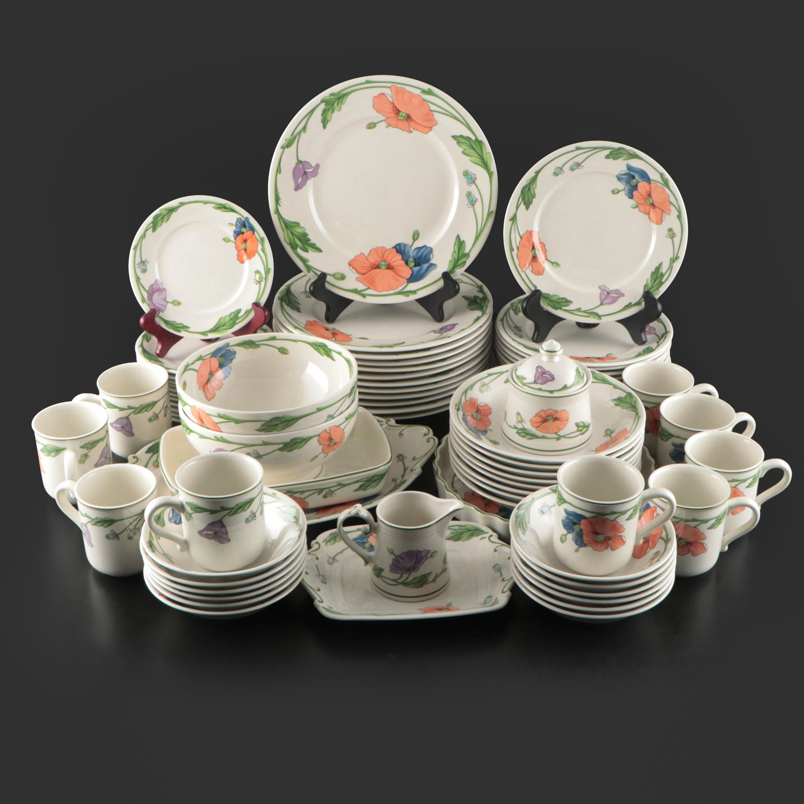 Villeroy & Boch "Amapola" Porcelain Dinnerware and Serving Pieces, 1978–2001