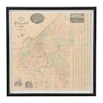 City of Cleveland City Map 1881, Framed Giclée Reproduction