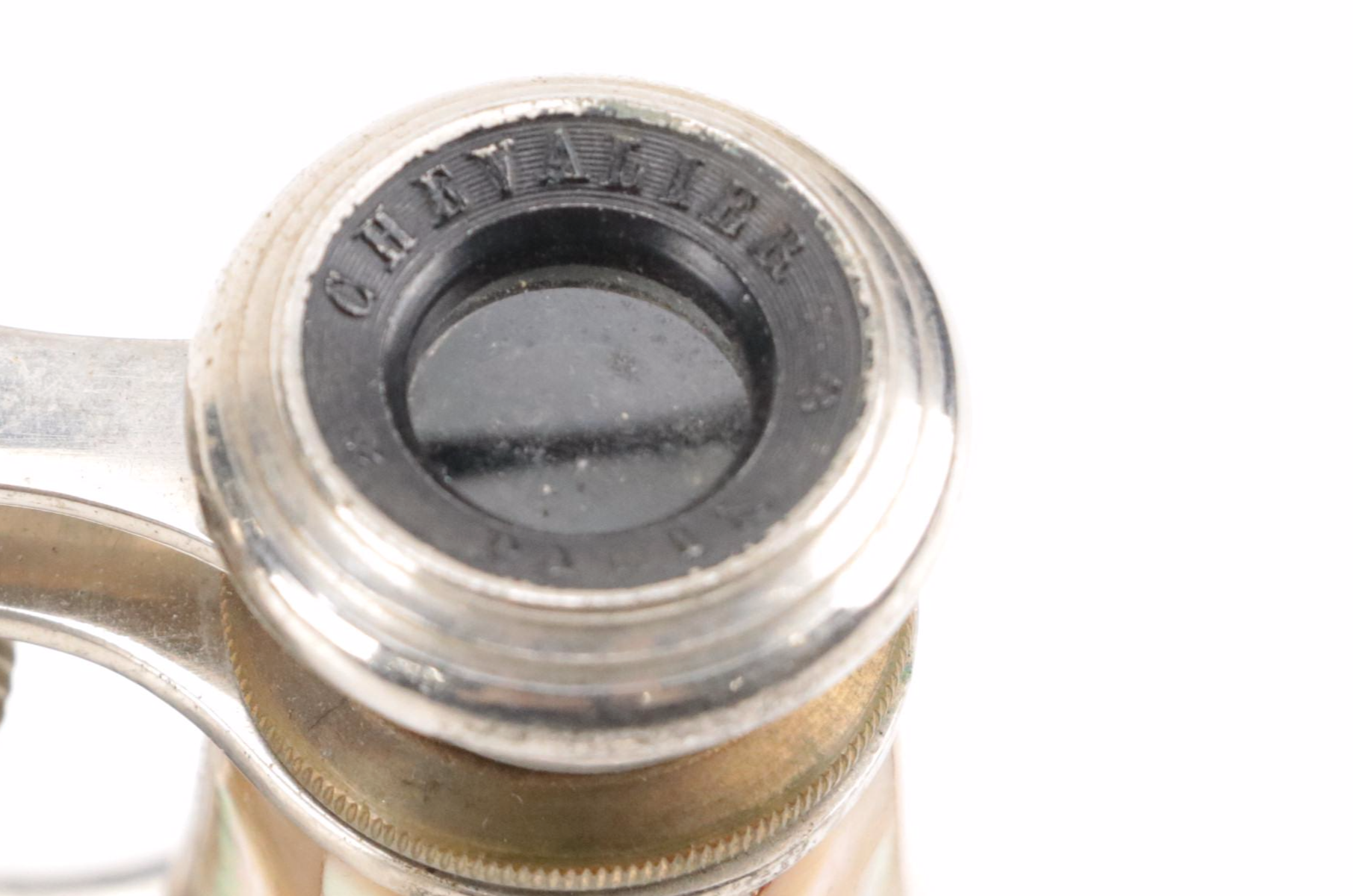 Chevalier Mother-of-Pearl Opera Glasses with Carrying Case