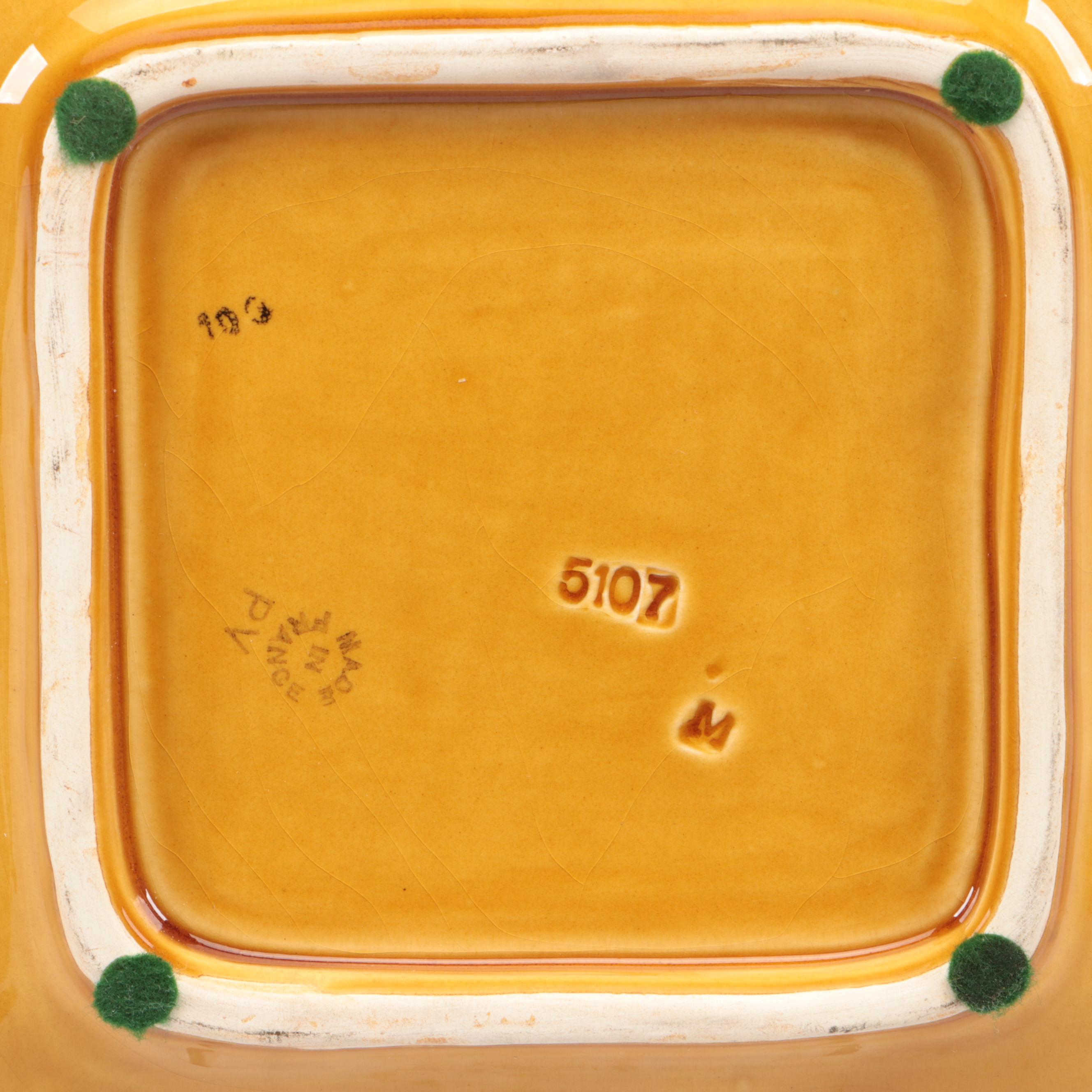 French Sarreguemines Faïence Earthenware Fruit Motif Serveware, Mid-20th Century